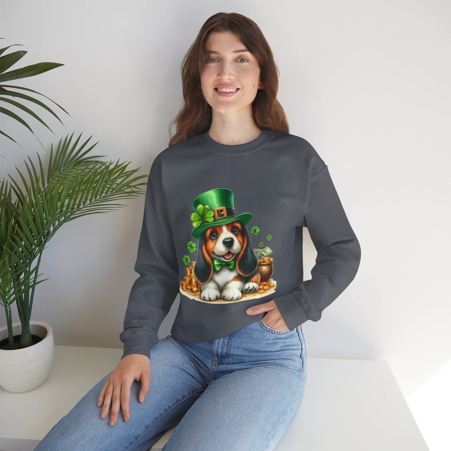 Beagle Puppy Leprechaun Unisex Sweatshirt