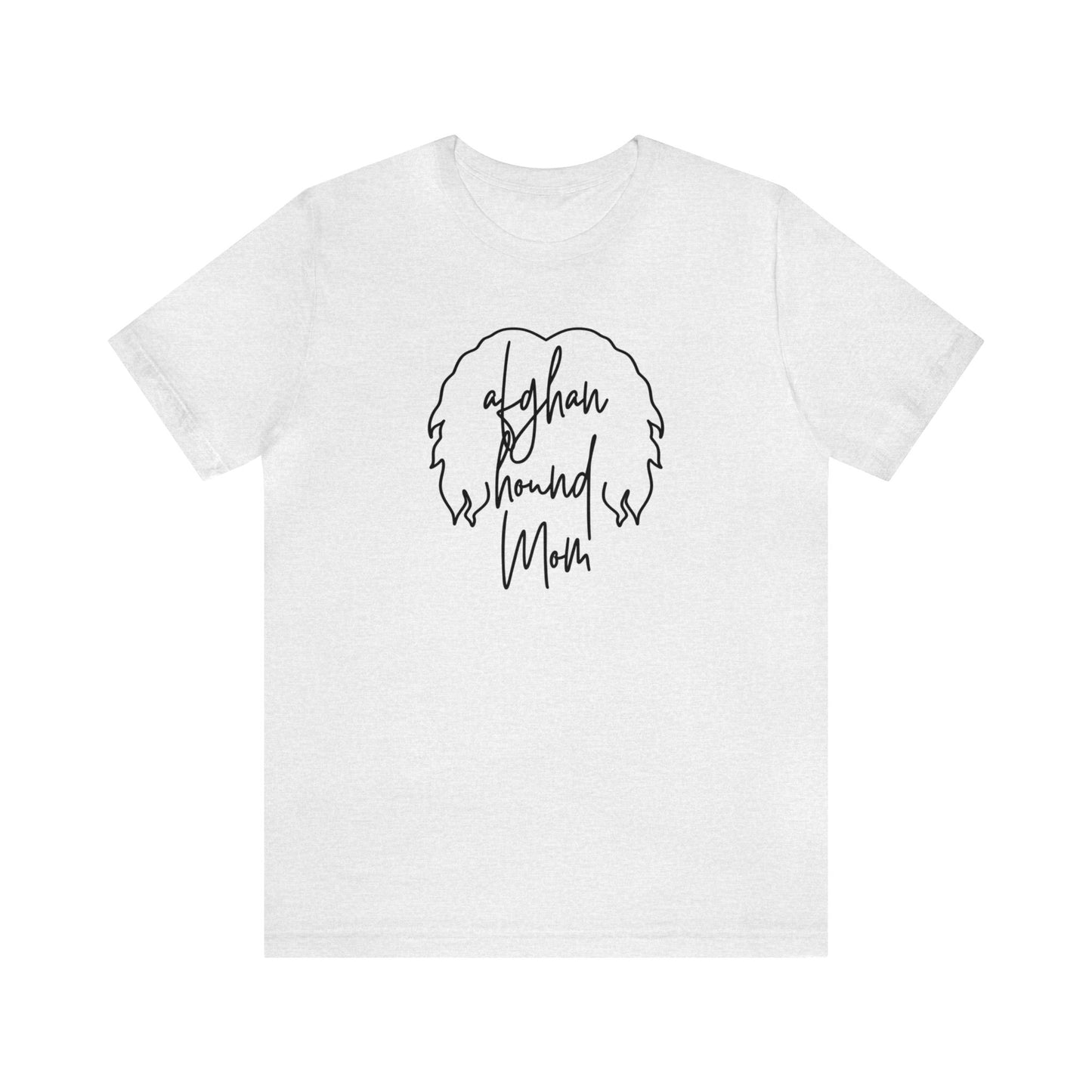 Afghan Hound Mom Outline Unisex Jersey Short Sleeve Tee