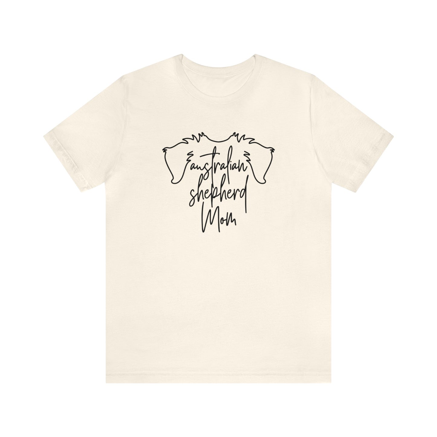 Australian Shepherd Mom Outline Jersey Short Sleeve Tee