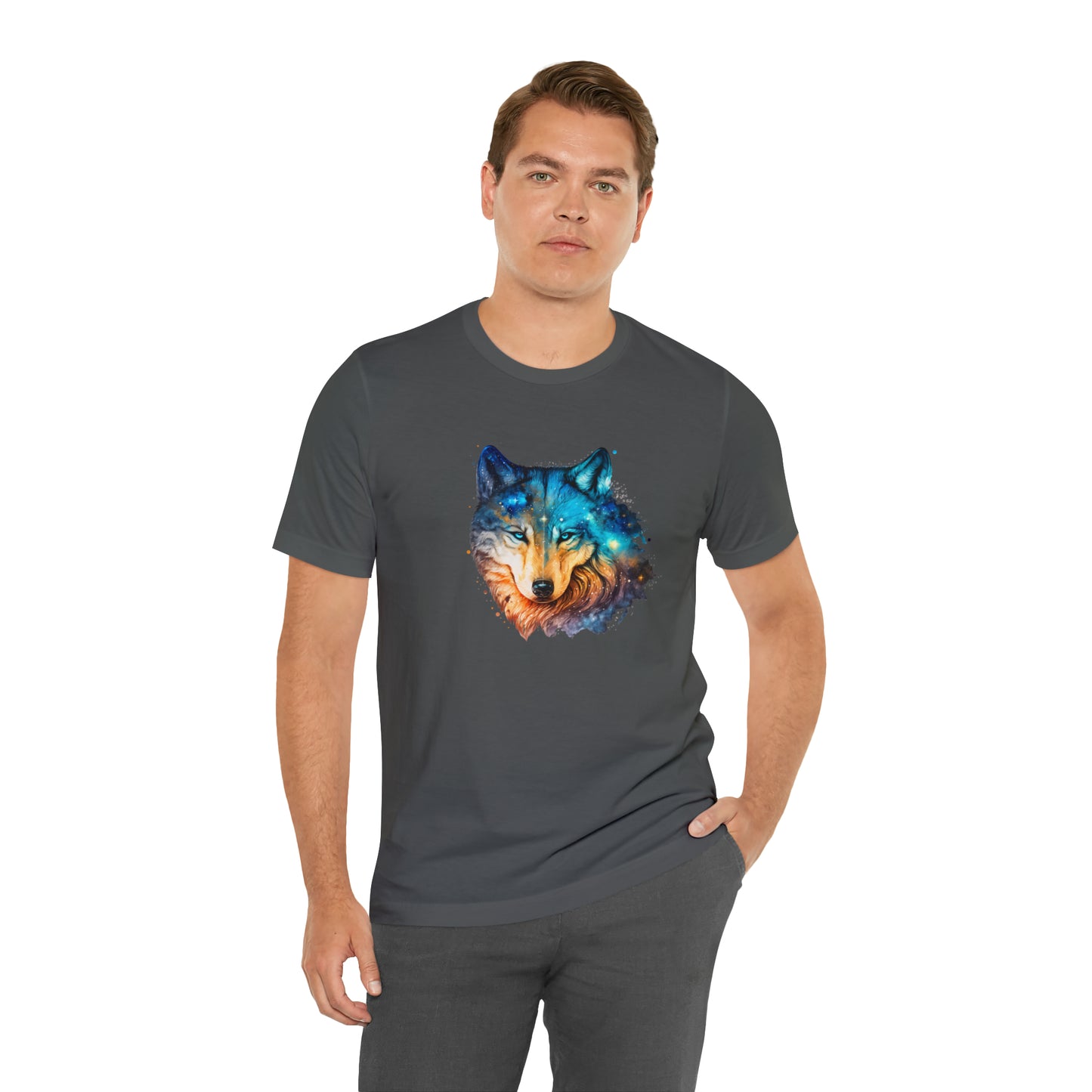 Unisex Jersey Short Sleeve Watercolor Wolf Tee