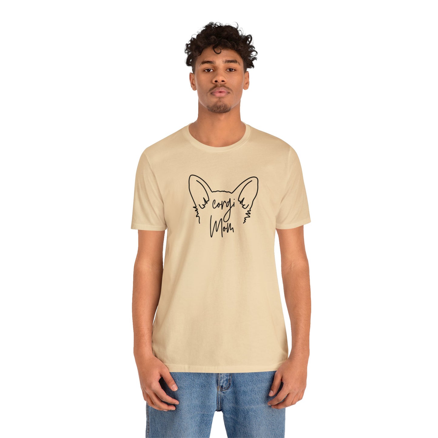 Corgi Mom Outline Unisex Jersey Short Sleeve Tee