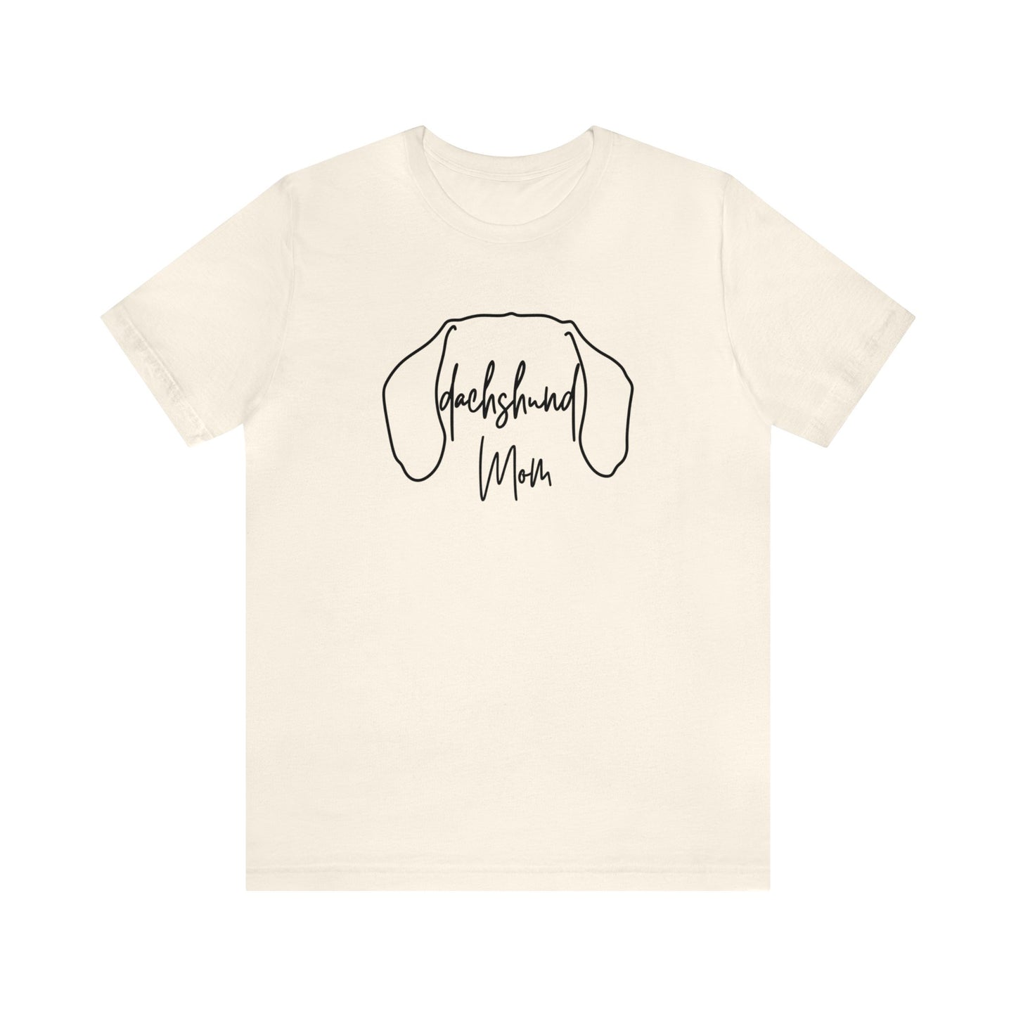 Dachshund Outline Mom Unisex Jersey Short Sleeve Tee