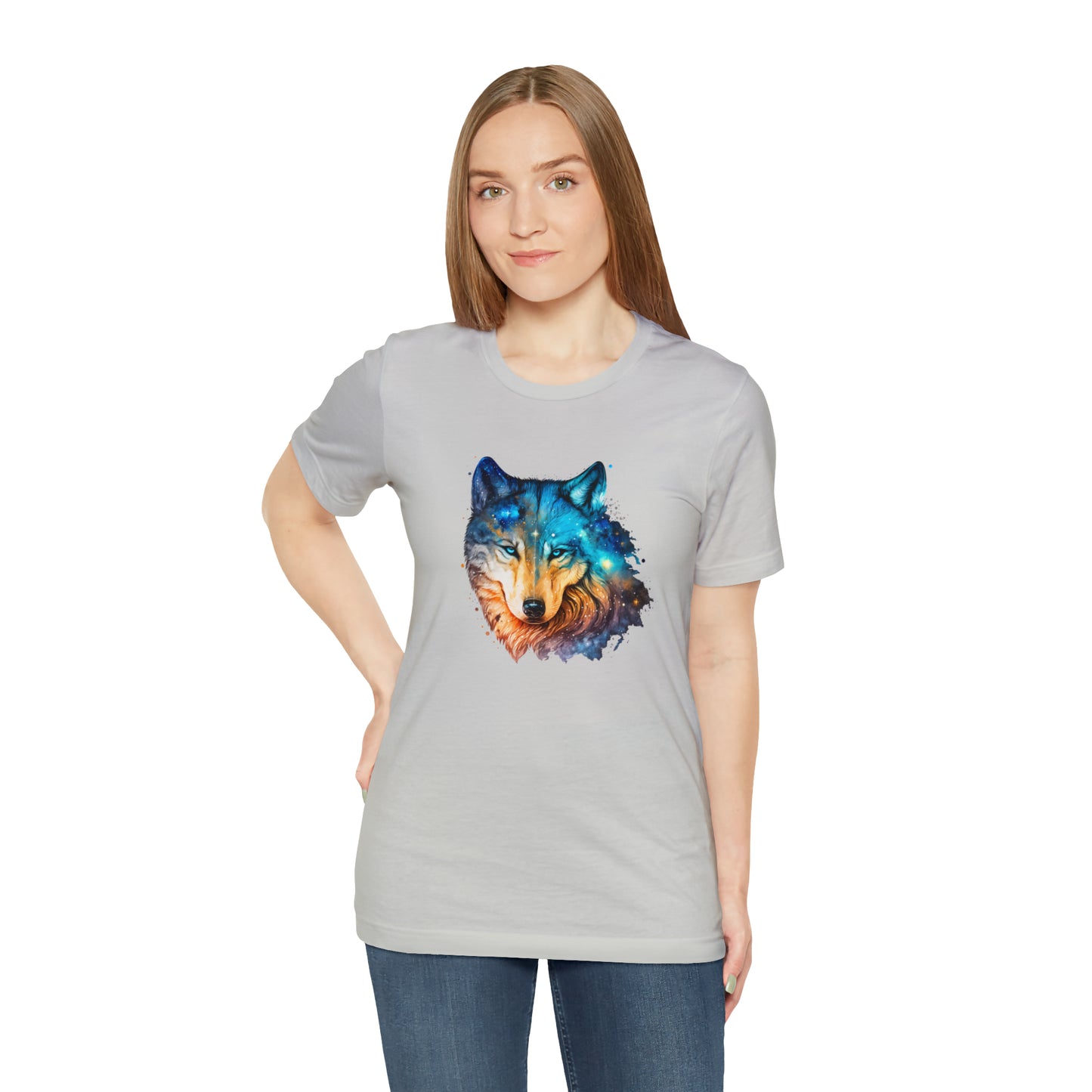 Unisex Jersey Short Sleeve Watercolor Wolf Tee