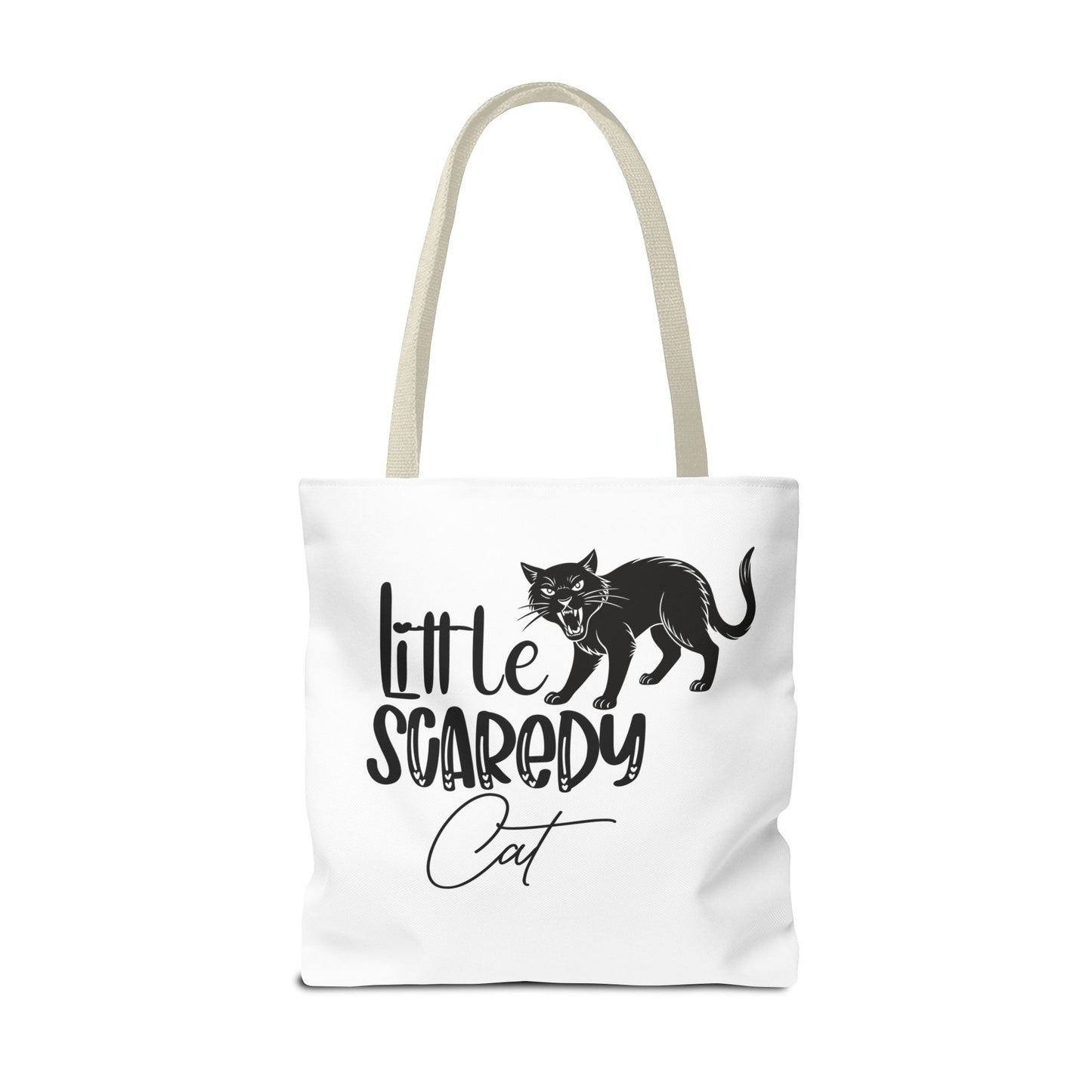 Scaredy Cat Tote Bag - Purrfect for Cat Lovers, Cute Gift for Halloween, Daily Use, Eco-Friendly, Pet Accessory, Funny Cat Humor