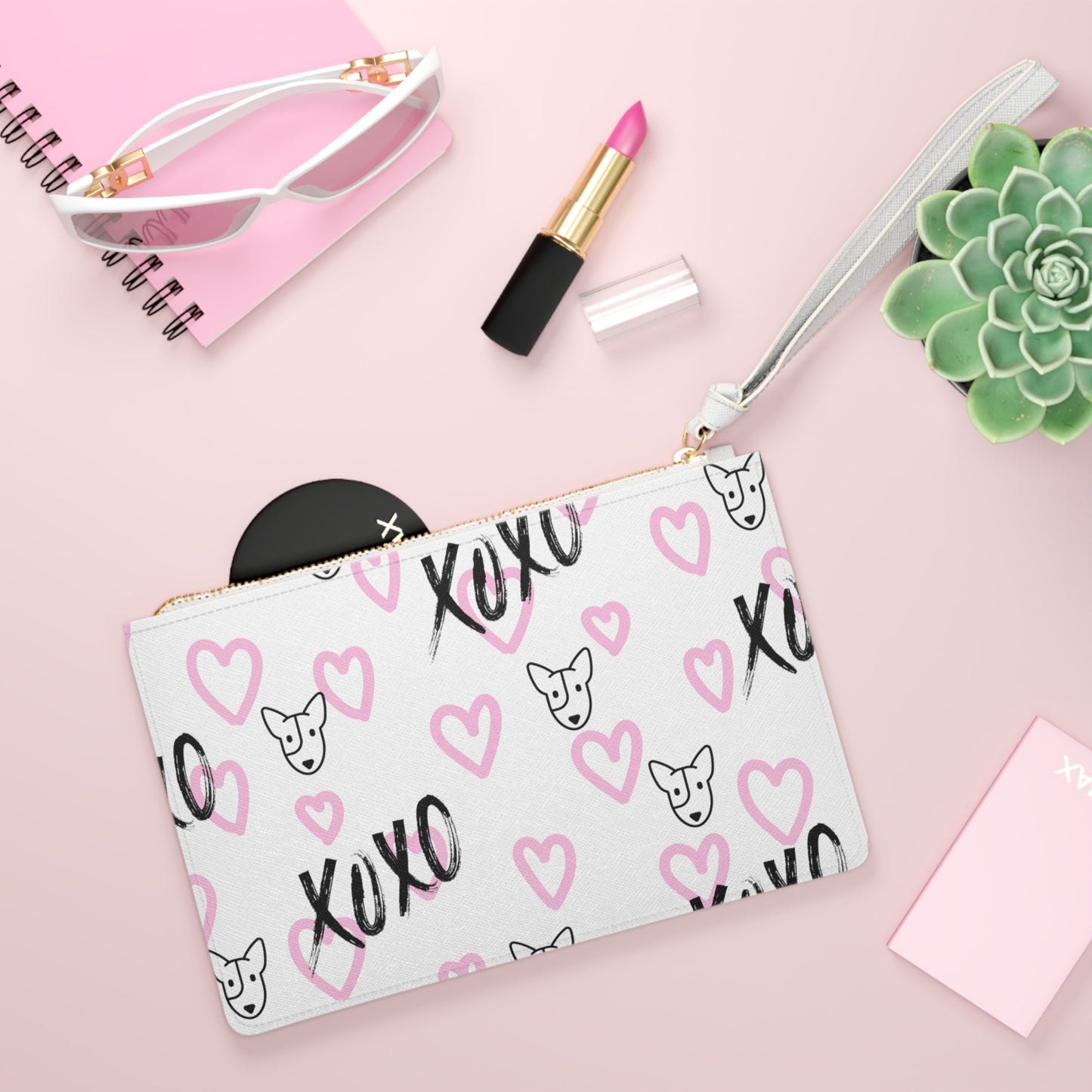 Bull Terrier XOXO Clutch Bag