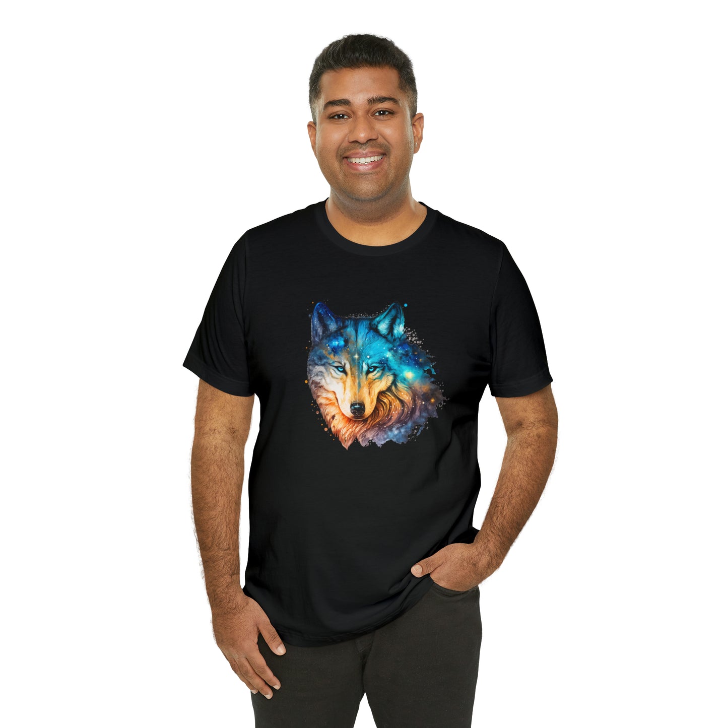 Unisex Jersey Short Sleeve Watercolor Wolf Tee