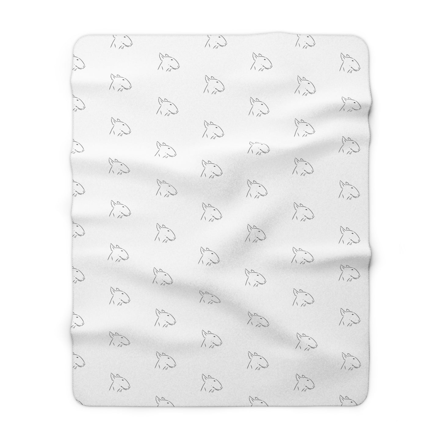 Side Eye Bull Terrier Sherpa Fleece Blanket