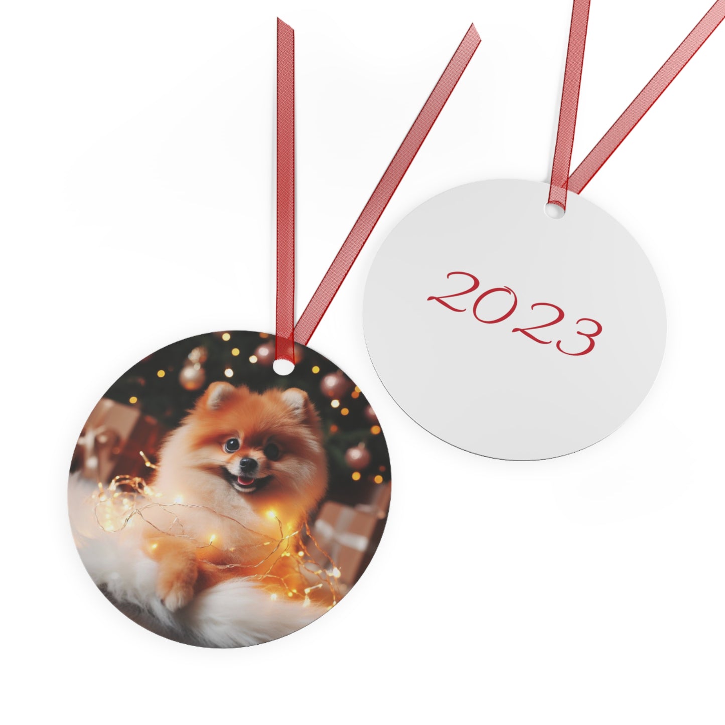 Pomeranian Metal Ornaments