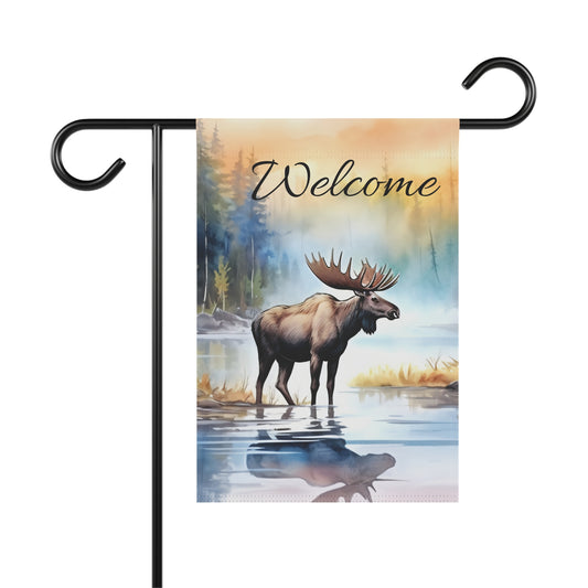 Welcome Moose Garden & House Banner