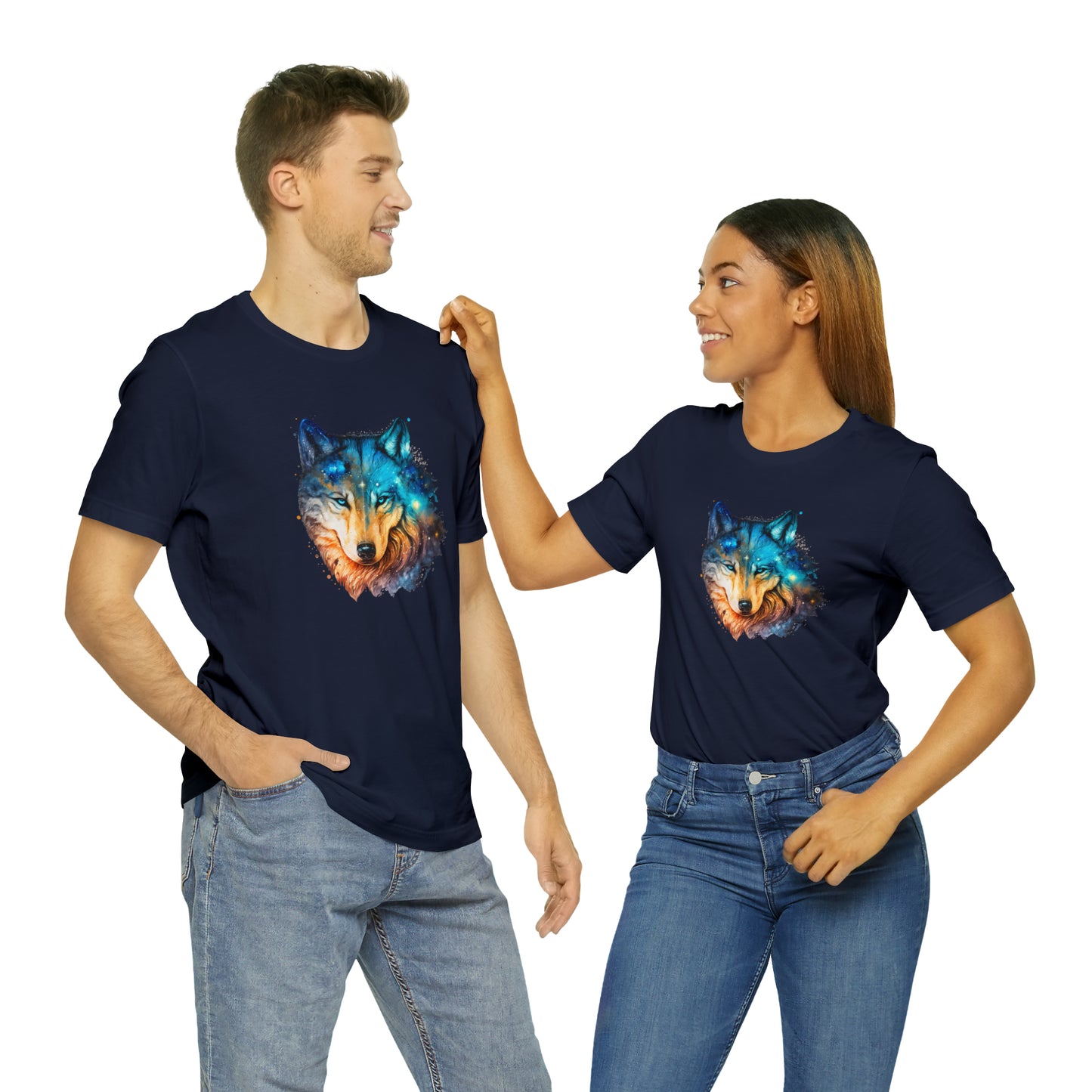 Unisex Jersey Short Sleeve Watercolor Wolf Tee
