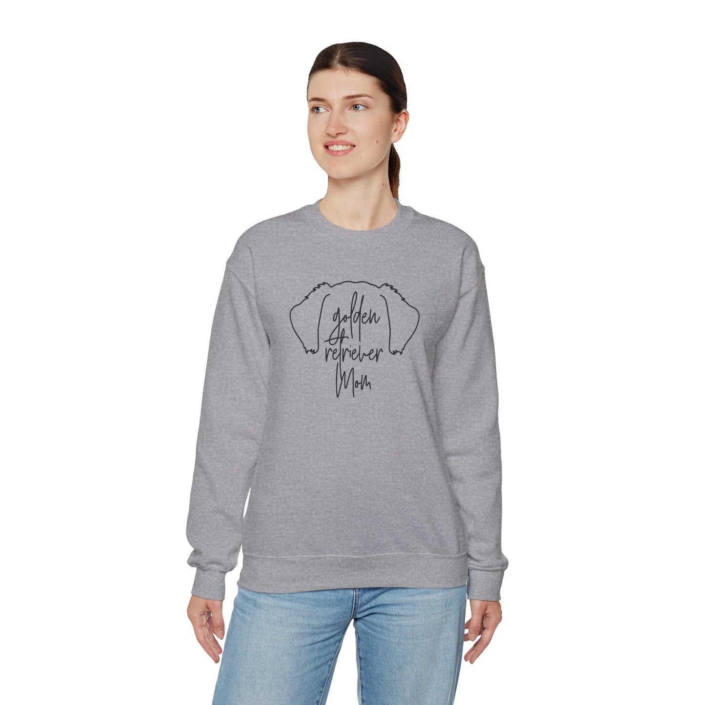 Golden Retriever Outline Unisex Heavy Blend™ Crewneck Sweatshirt