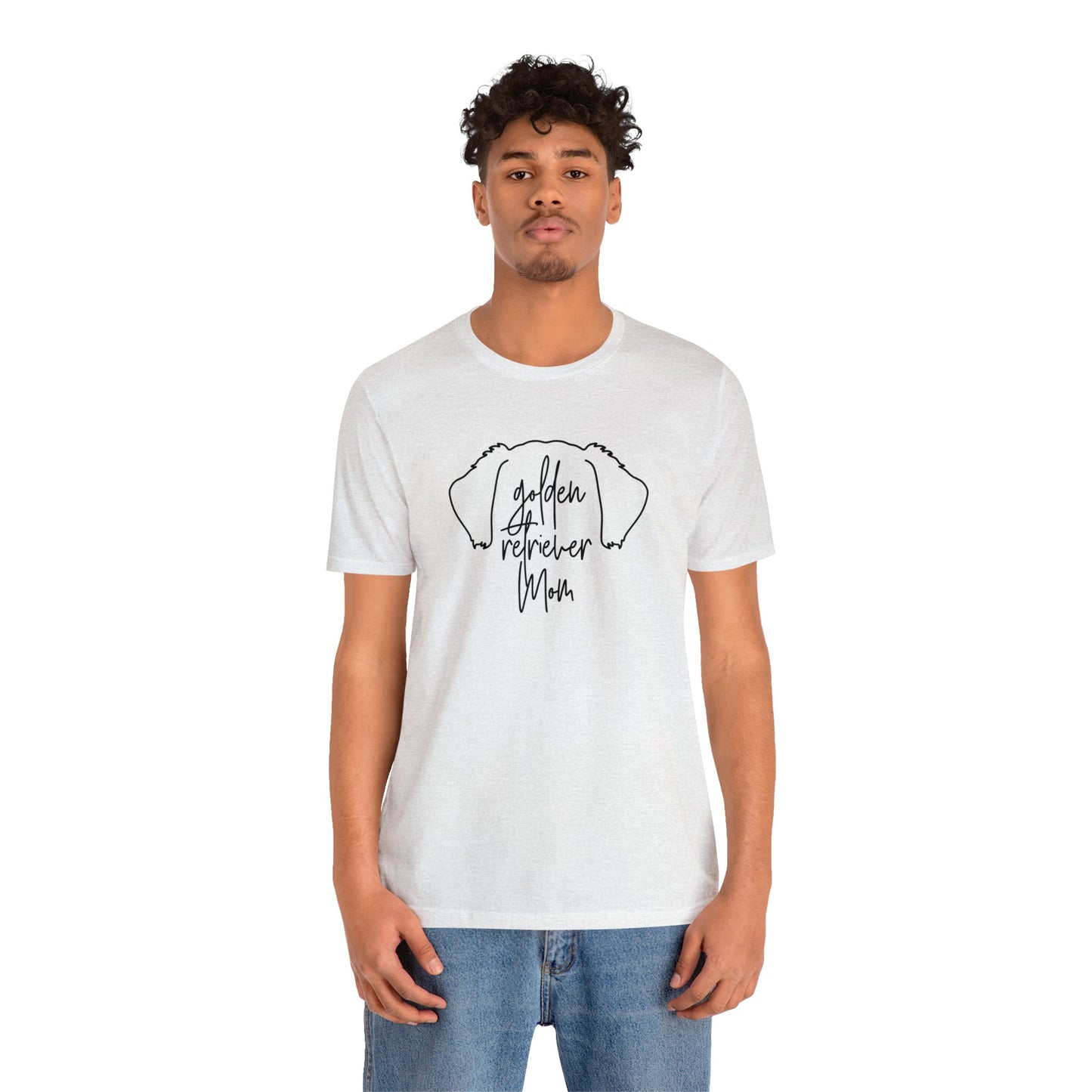 Golden Retriever Mom Outline Unisex Jersey Short Sleeve Tee
