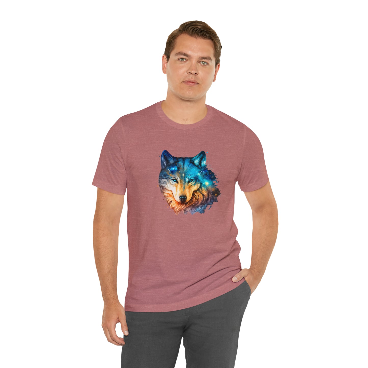 Unisex Jersey Short Sleeve Watercolor Wolf Tee