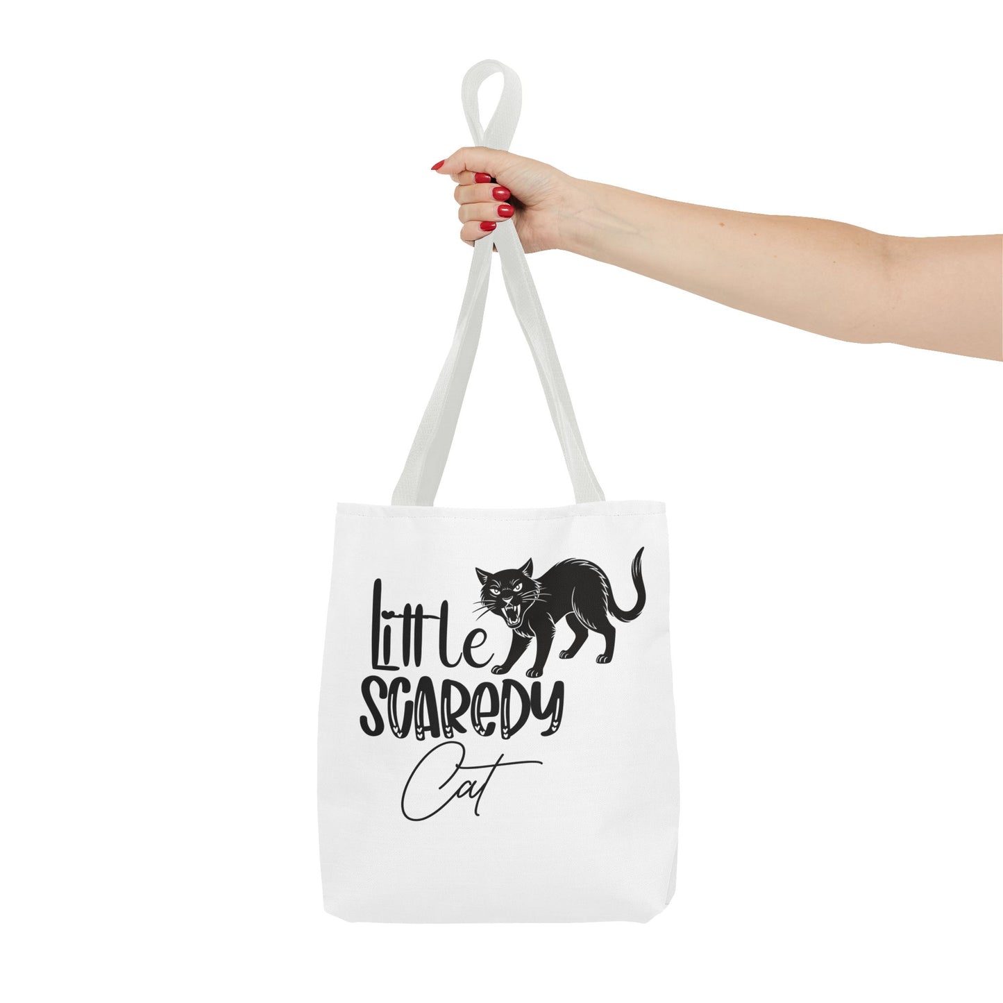 Scaredy Cat Tote Bag - Purrfect for Cat Lovers, Cute Gift for Halloween, Daily Use, Eco-Friendly, Pet Accessory, Funny Cat Humor