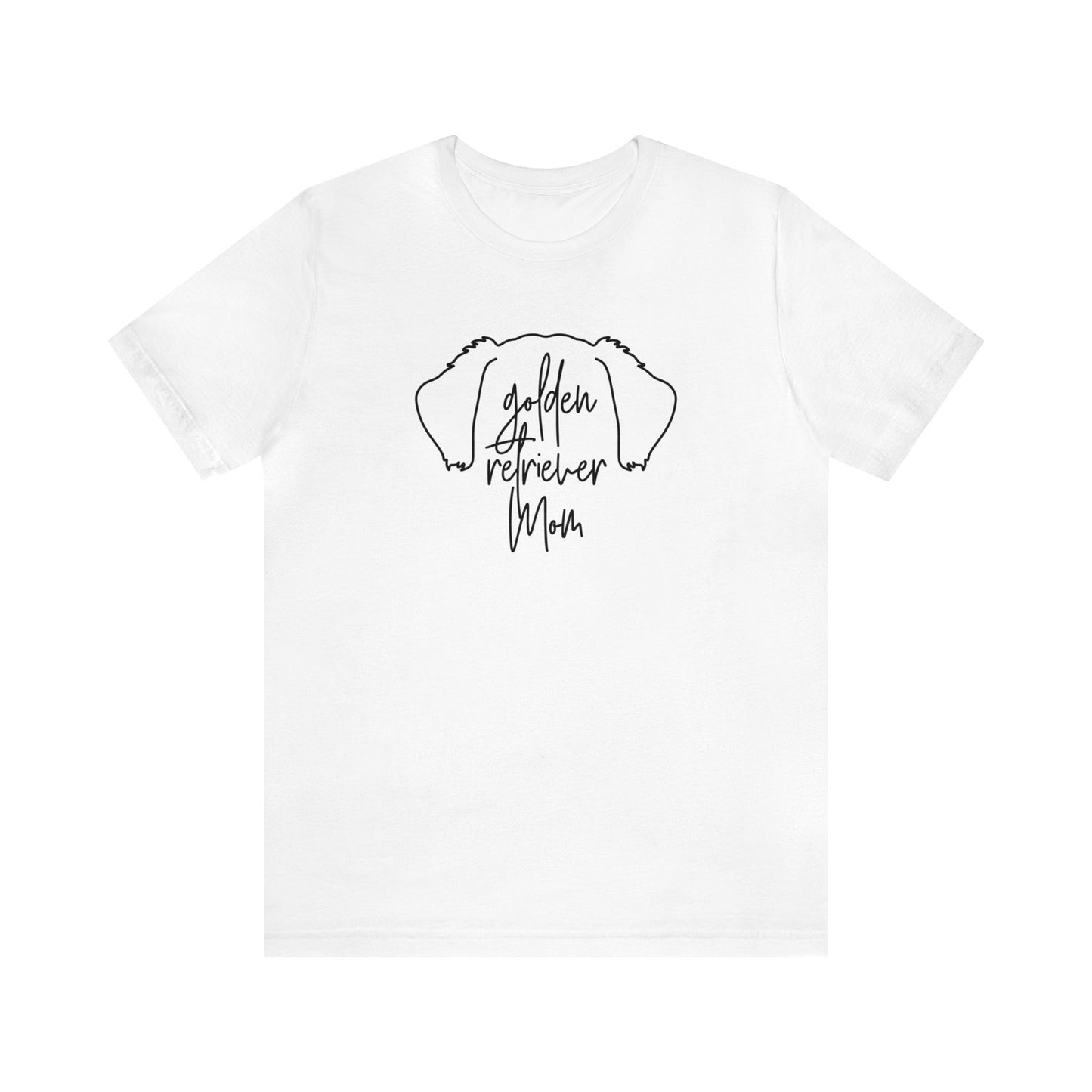 Golden Retriever Mom Outline Unisex Jersey Short Sleeve Tee