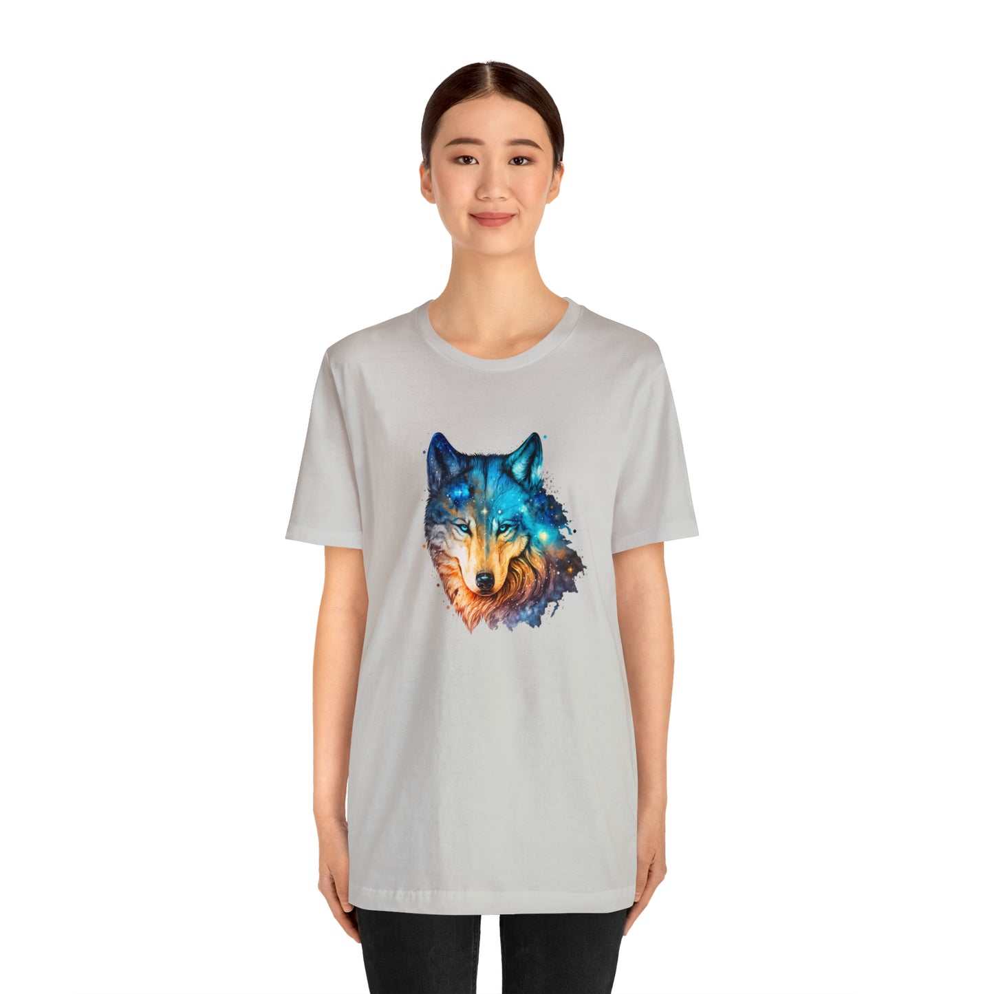 Unisex Jersey Short Sleeve Watercolor Wolf Tee