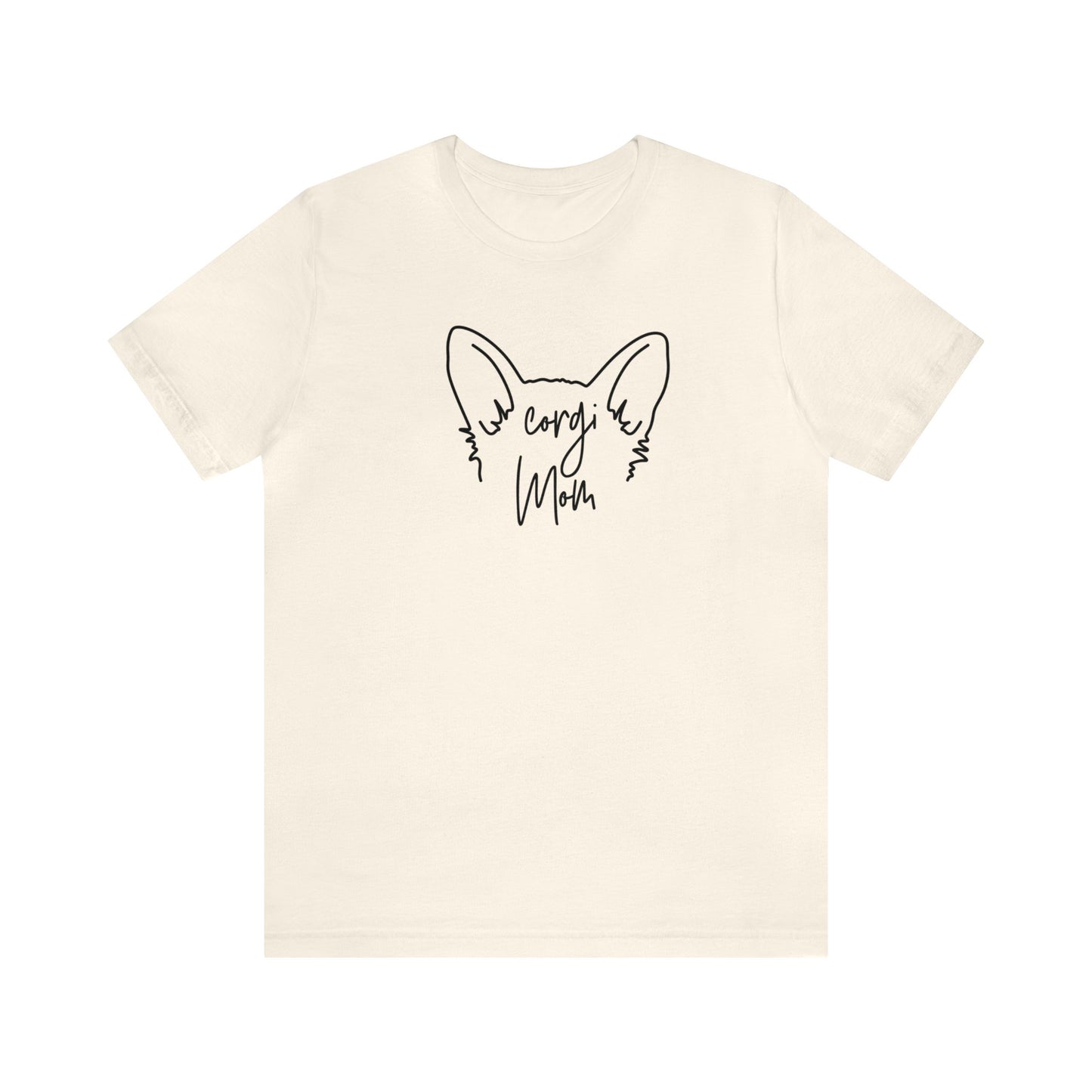 Corgi Mom Outline Unisex Jersey Short Sleeve Tee