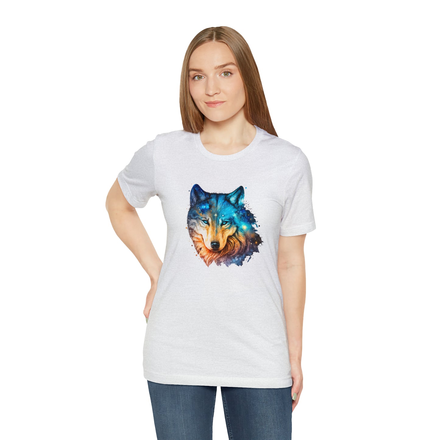 Unisex Jersey Short Sleeve Watercolor Wolf Tee
