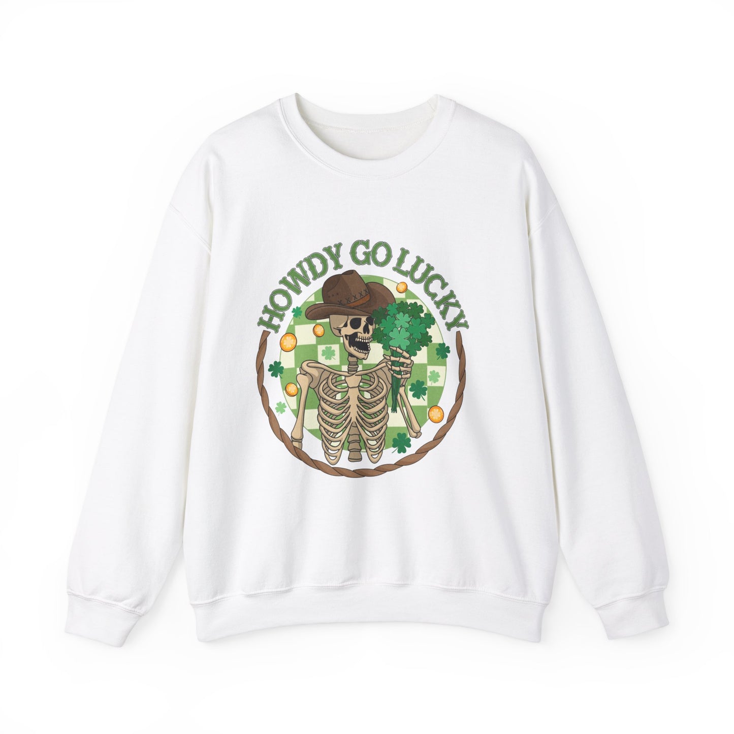 Howdy Go Lucky Unisex Heavy Blend™ Crewneck Sweatshirt