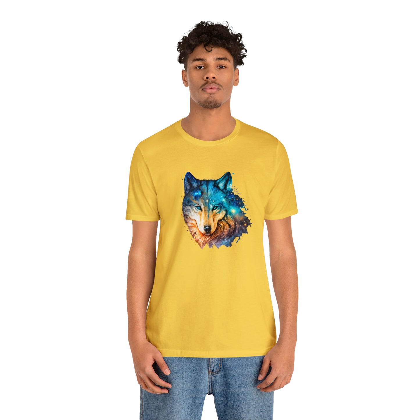 Unisex Jersey Short Sleeve Watercolor Wolf Tee