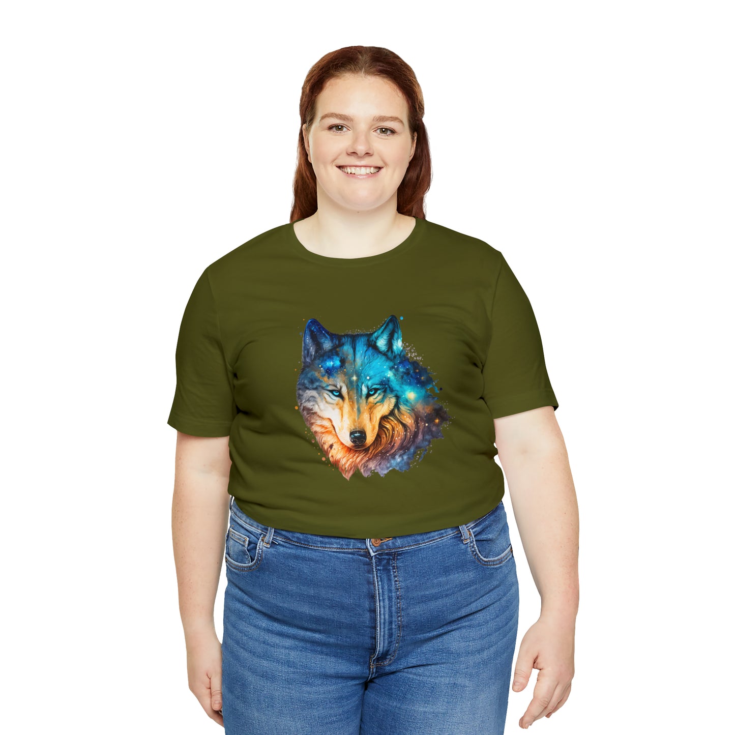 Unisex Jersey Short Sleeve Watercolor Wolf Tee