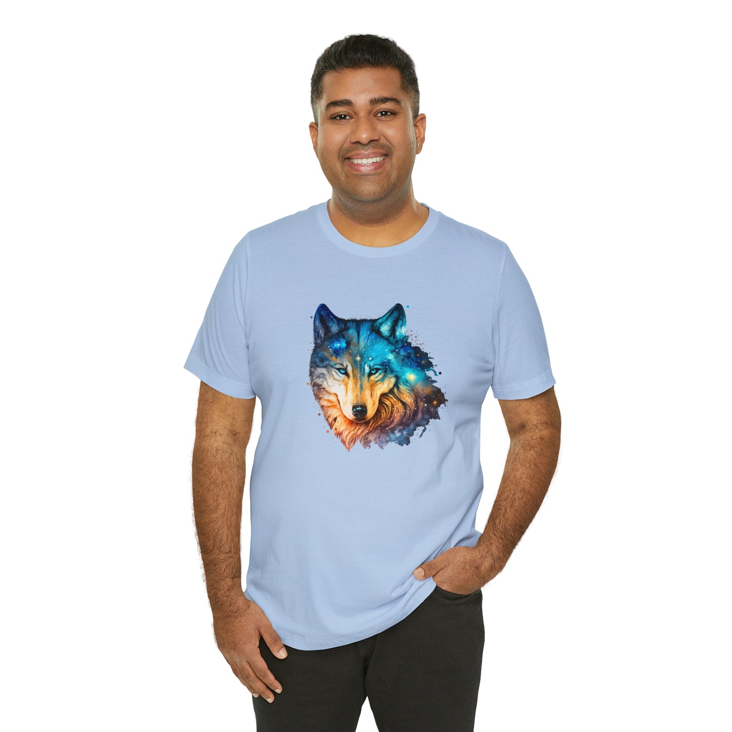 Unisex Jersey Short Sleeve Watercolor Wolf Tee