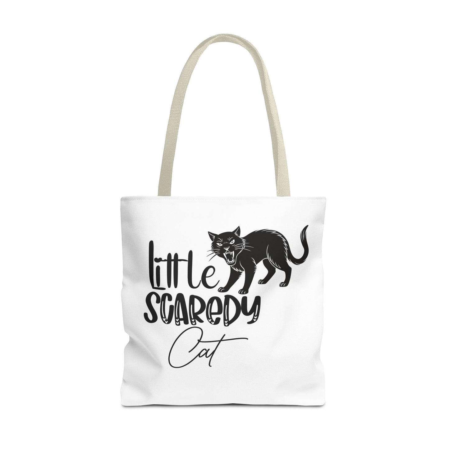 Scaredy Cat Tote Bag - Purrfect for Cat Lovers, Cute Gift for Halloween, Daily Use, Eco-Friendly, Pet Accessory, Funny Cat Humor