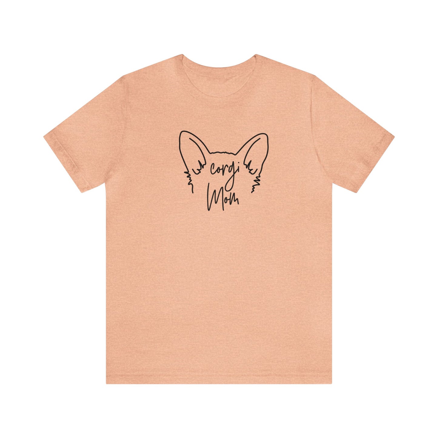 Corgi Mom Outline Unisex Jersey Short Sleeve Tee