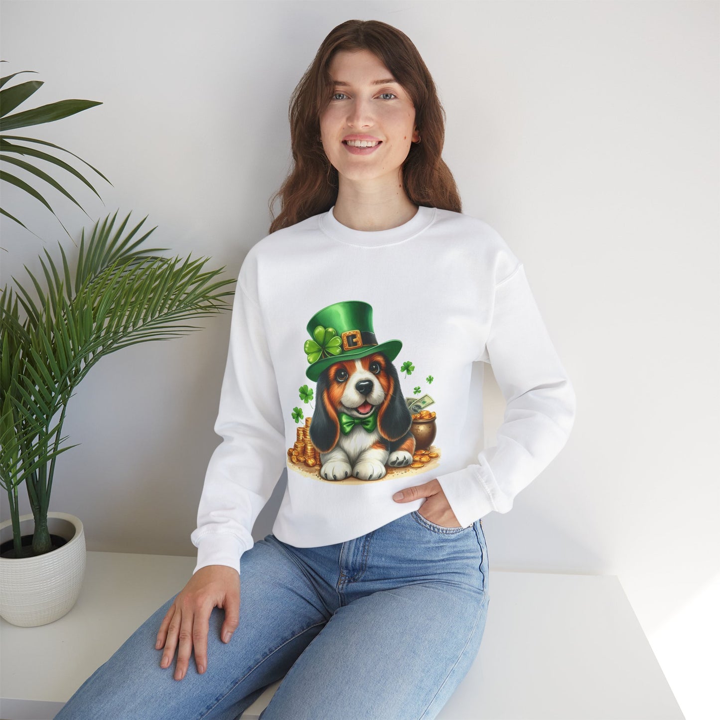 Beagle Puppy Leprechaun Unisex Sweatshirt