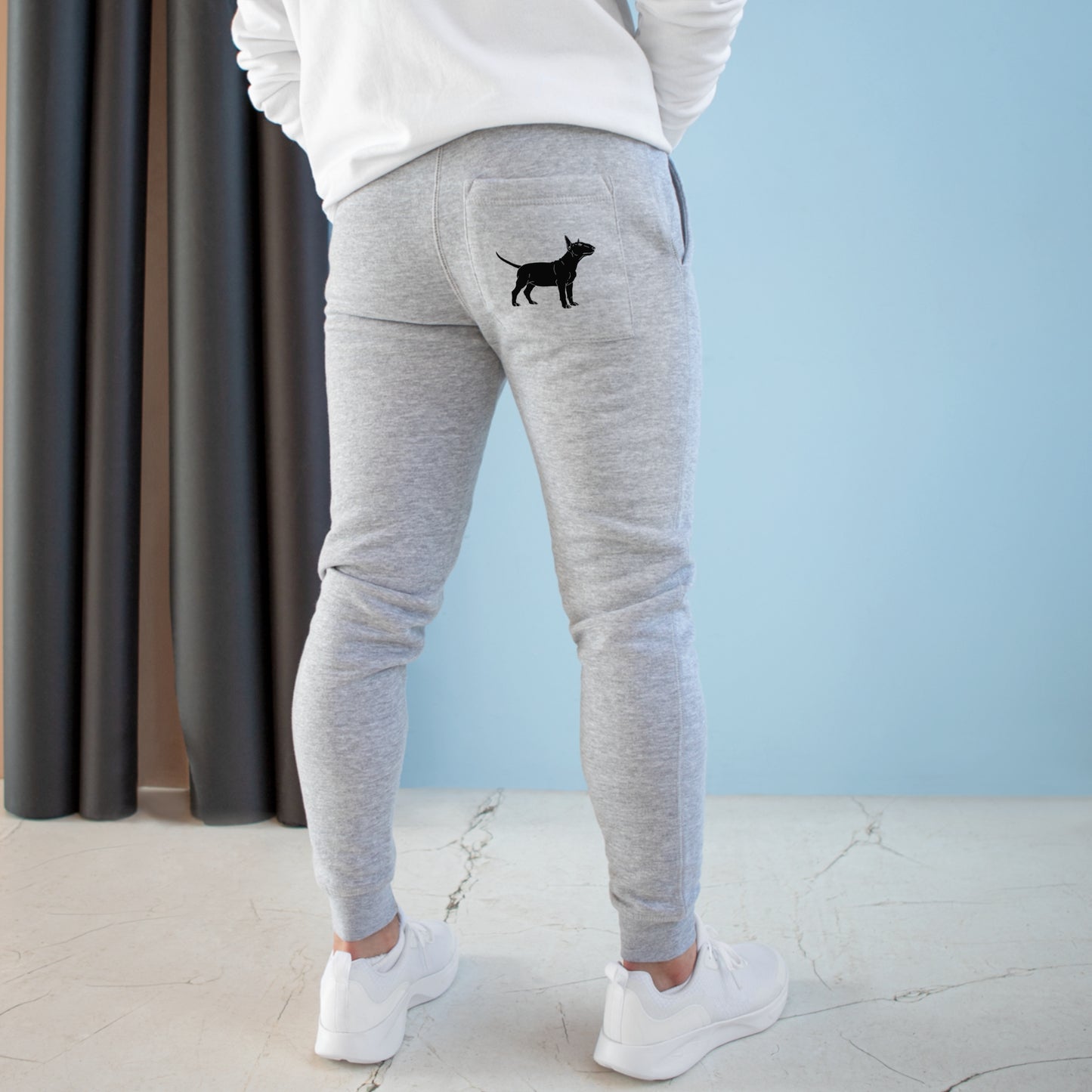Unisex Fleece Bull Terrier Back Pocket Joggers