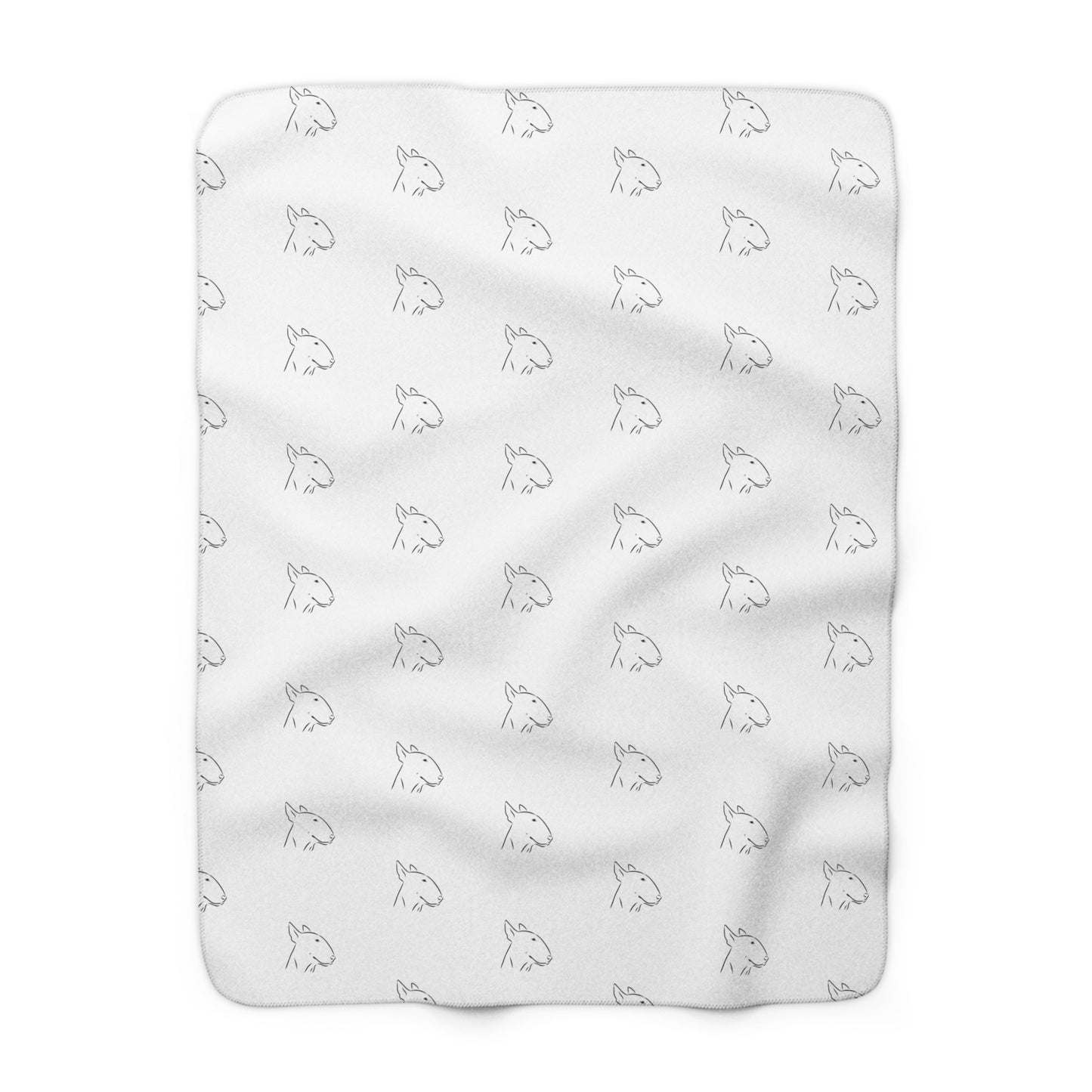 Side Eye Bull Terrier Sherpa Fleece Blanket