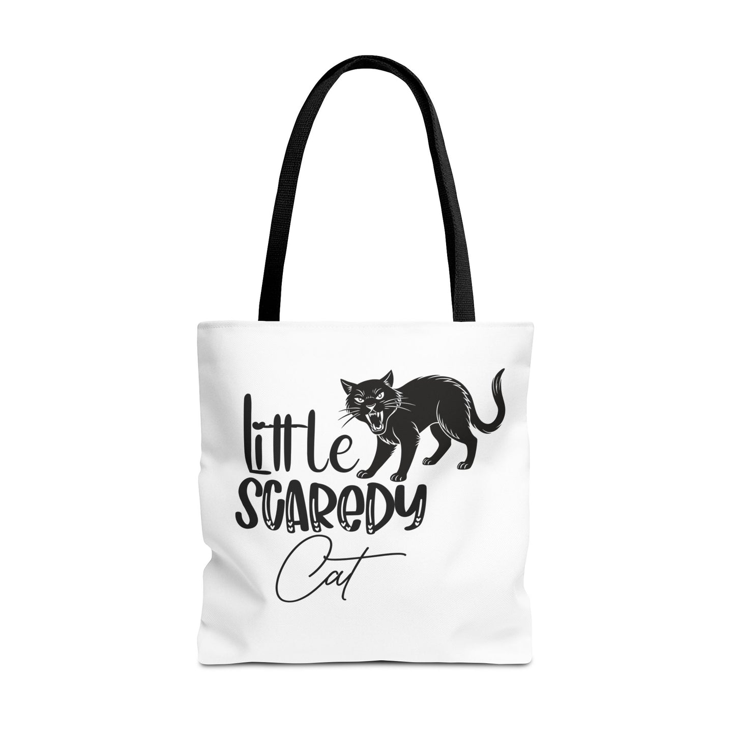 Scaredy Cat Tote Bag - Purrfect for Cat Lovers, Cute Gift for Halloween, Daily Use, Eco-Friendly, Pet Accessory, Funny Cat Humor