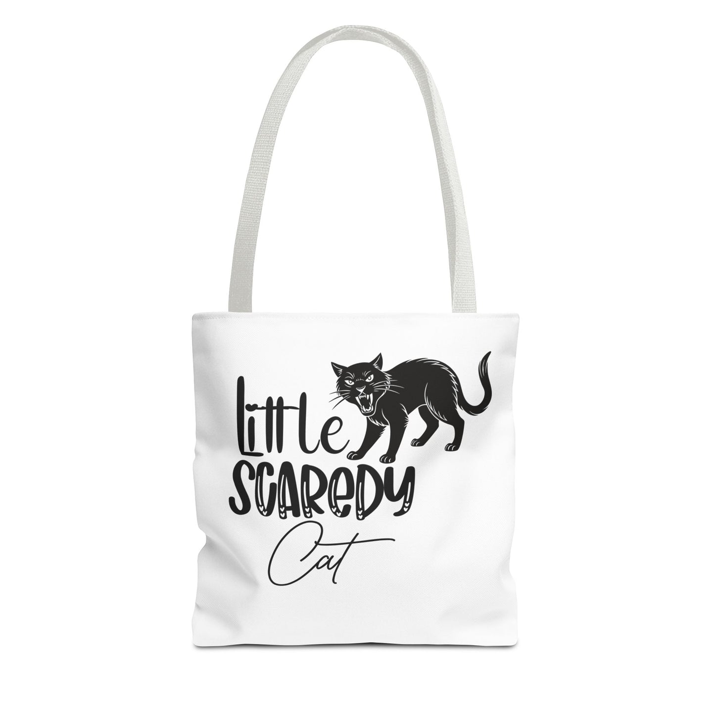Scaredy Cat Tote Bag - Purrfect for Cat Lovers, Cute Gift for Halloween, Daily Use, Eco-Friendly, Pet Accessory, Funny Cat Humor