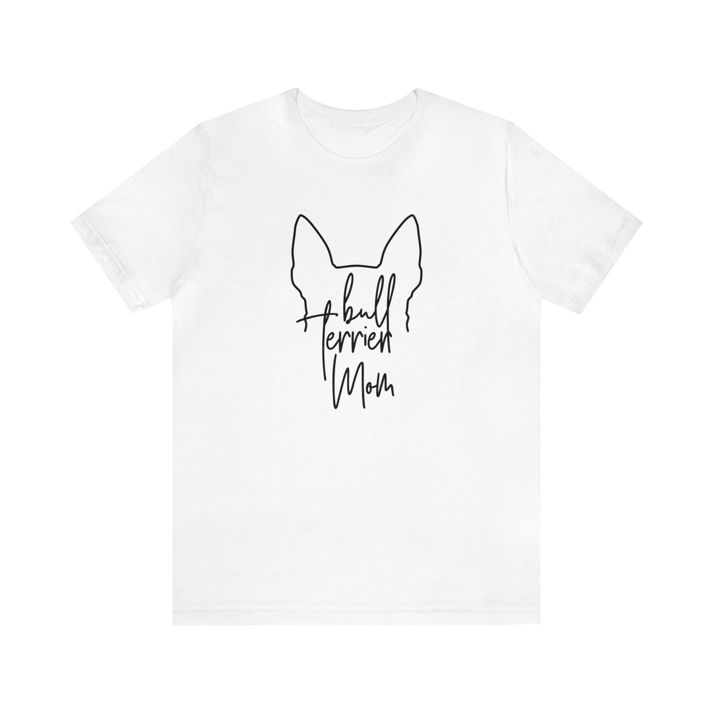 Bull Terrier Mom Outline Unisex Jersey Short Sleeve Tee