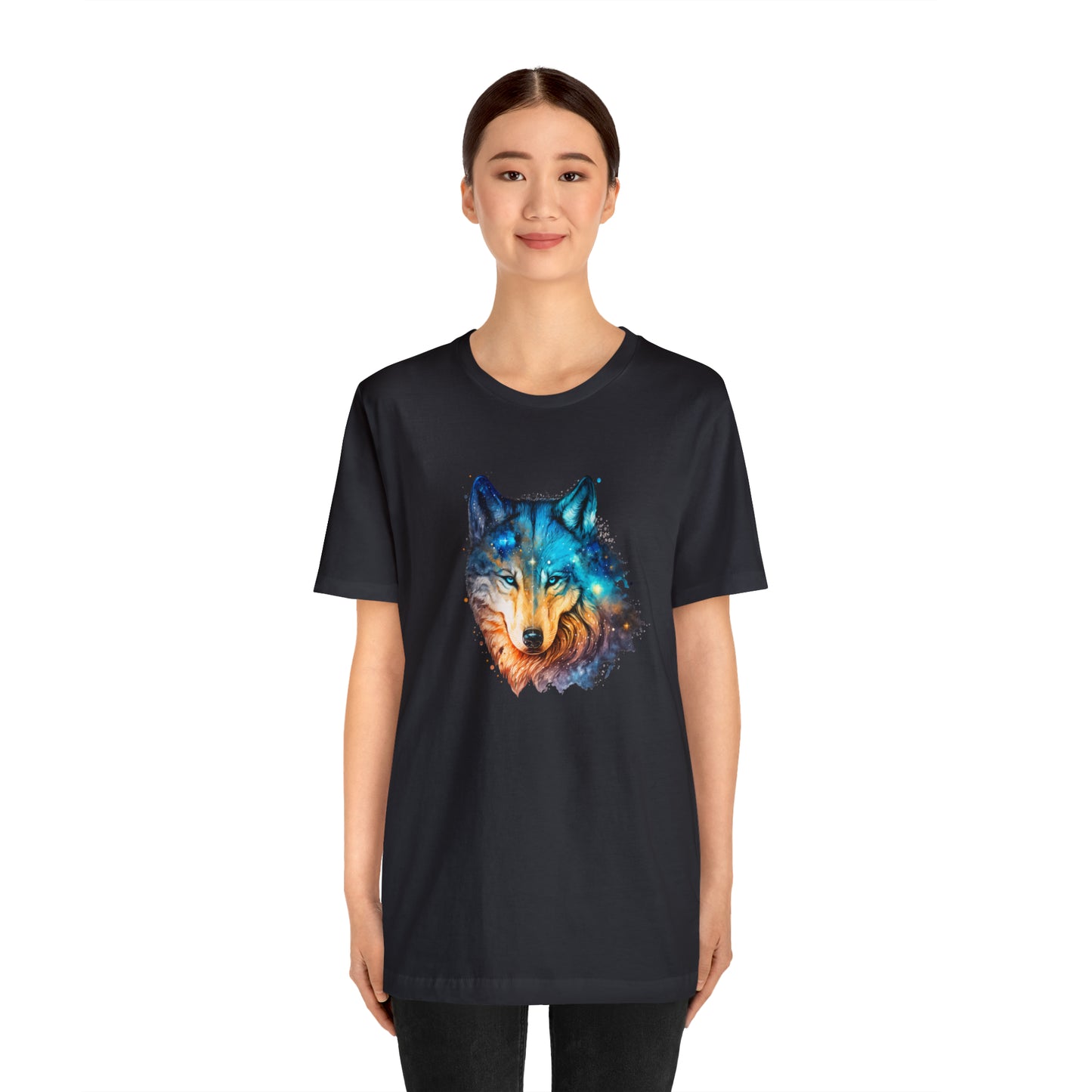 Unisex Jersey Short Sleeve Watercolor Wolf Tee