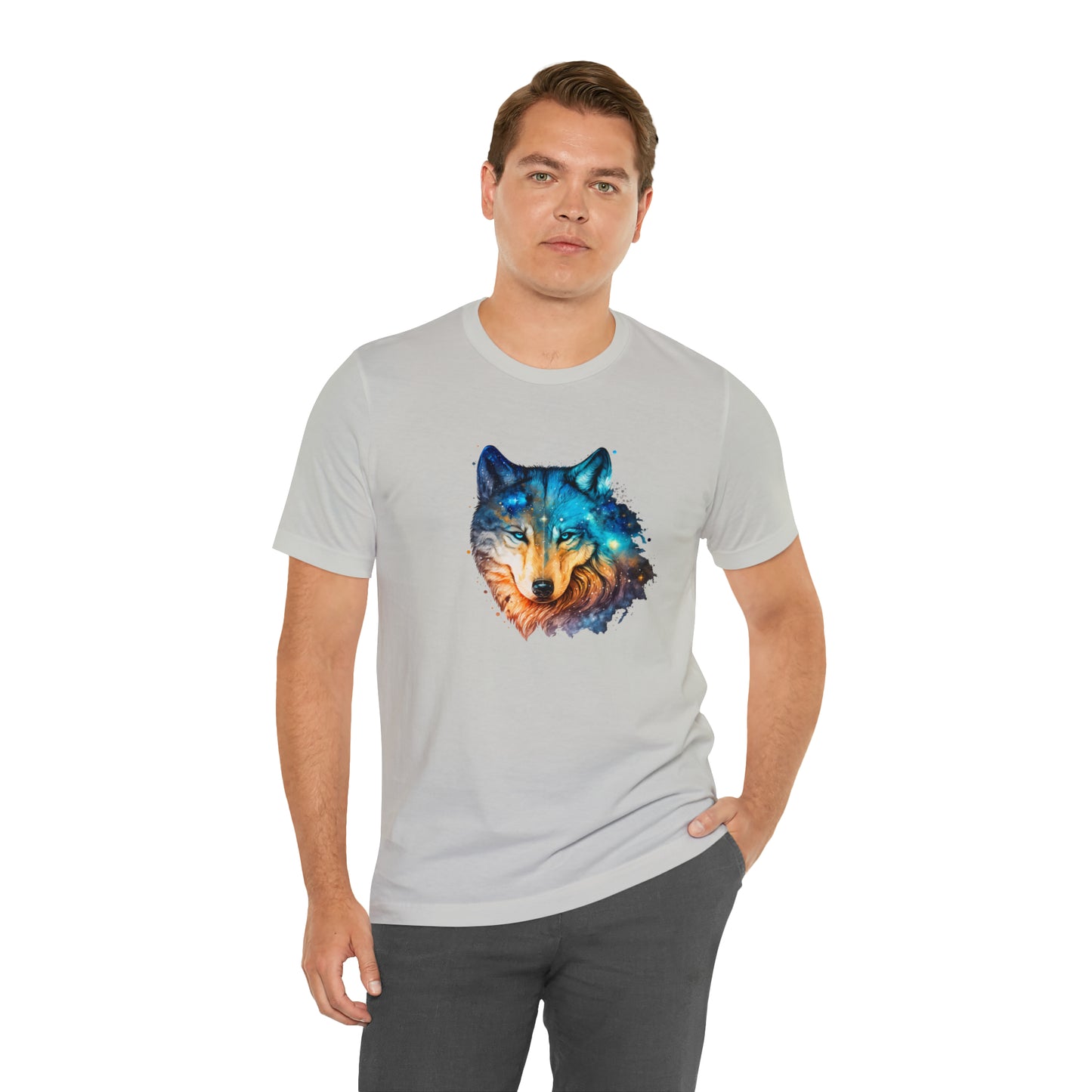 Unisex Jersey Short Sleeve Watercolor Wolf Tee