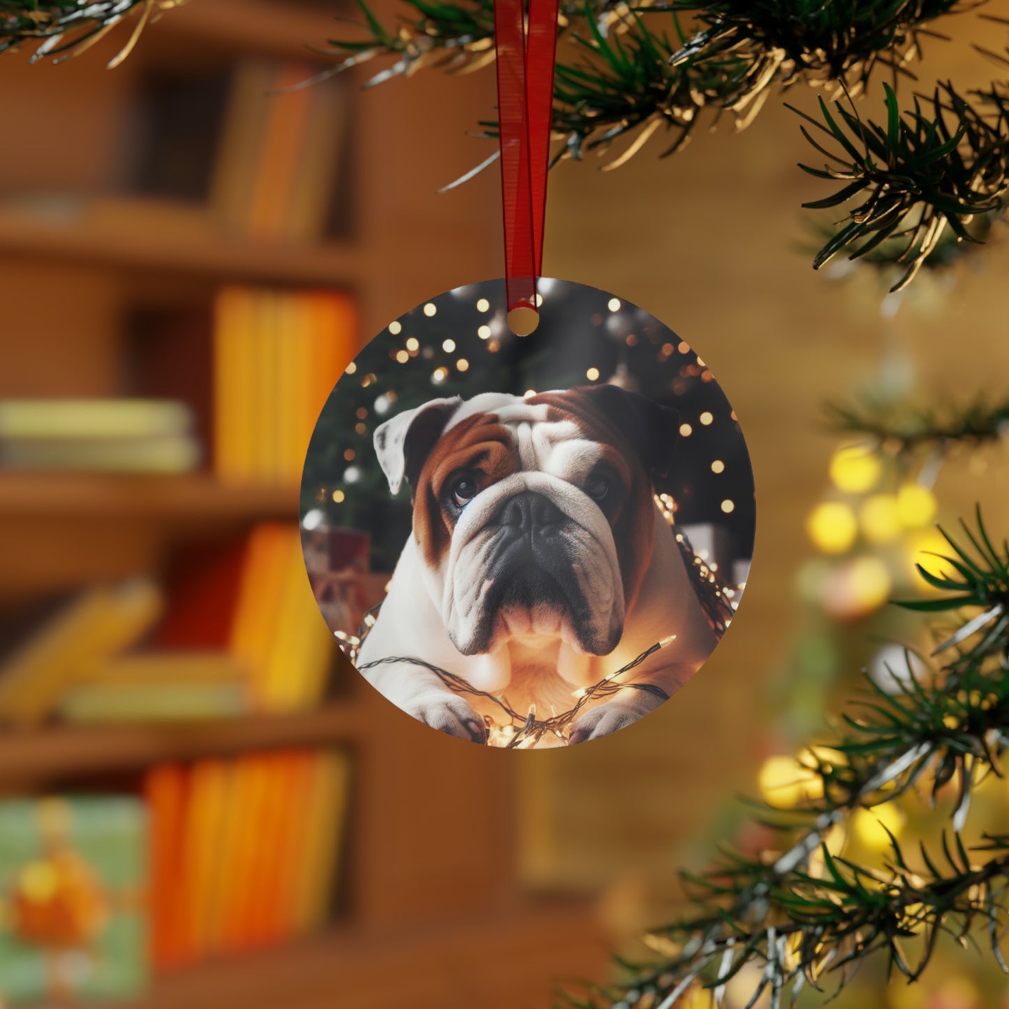 English Bulldog Metal Ornaments
