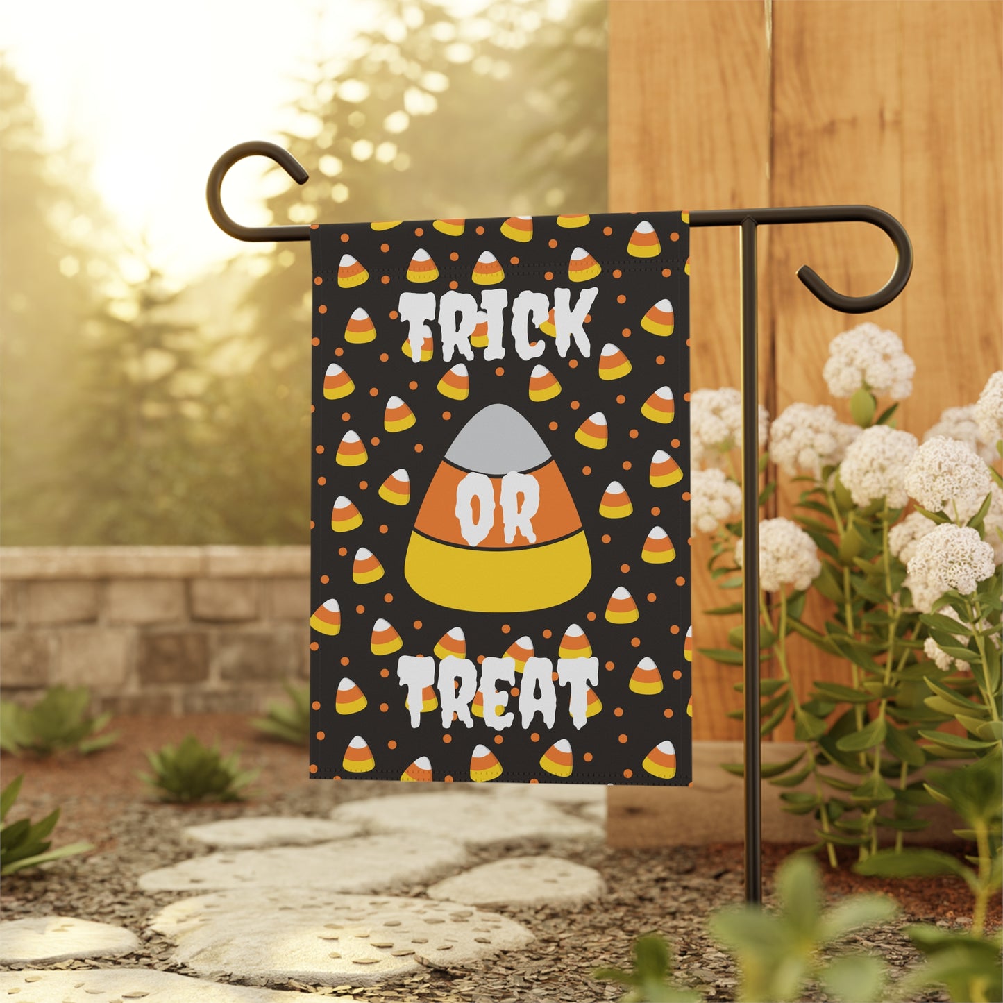 Trick Or Treat Candy Corn Garden & House Banner