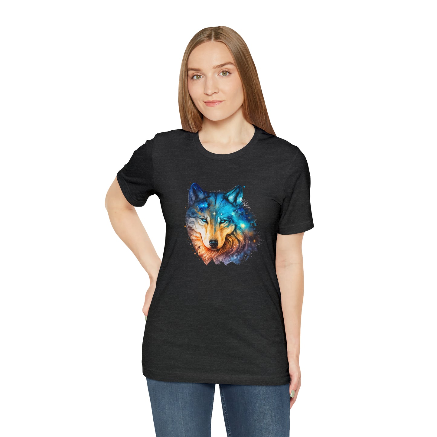 Unisex Jersey Short Sleeve Watercolor Wolf Tee