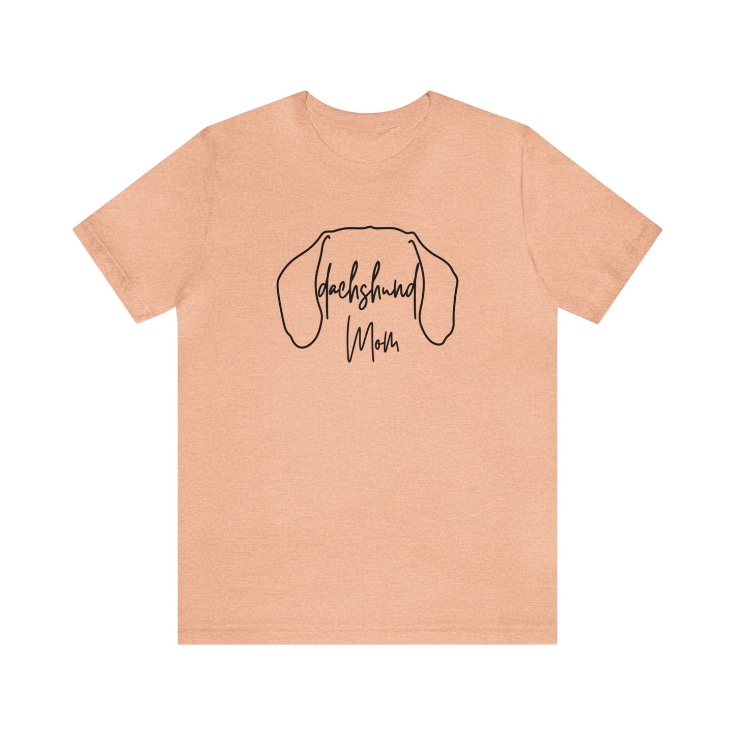Dachshund Outline Mom Unisex Jersey Short Sleeve Tee