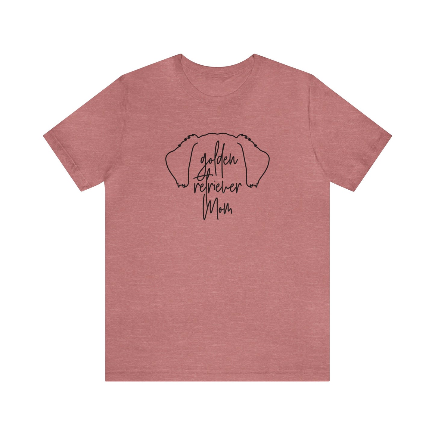 Golden Retriever Mom Outline Unisex Jersey Short Sleeve Tee