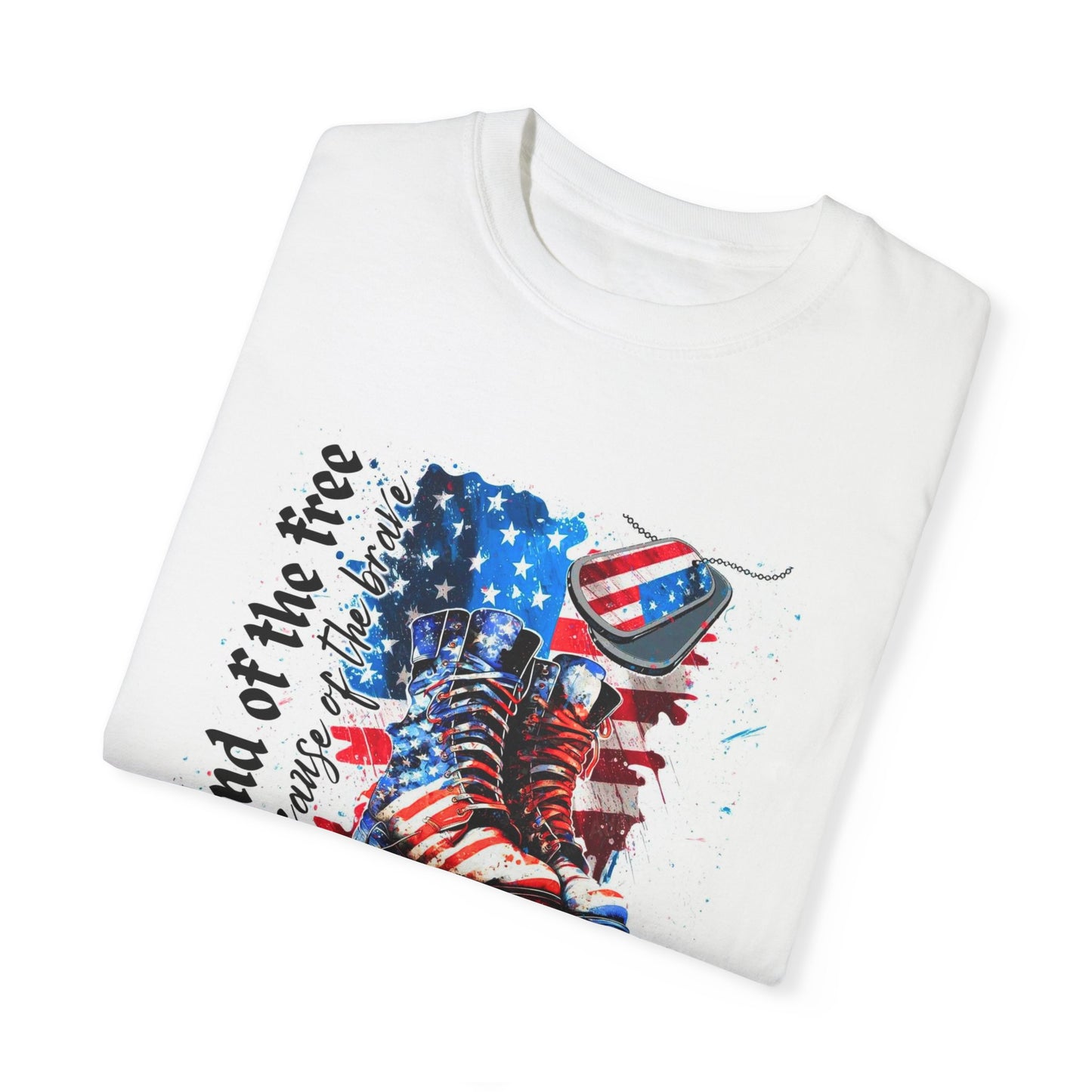 Land Of The Free Unisex Garment-Dyed T-shirt