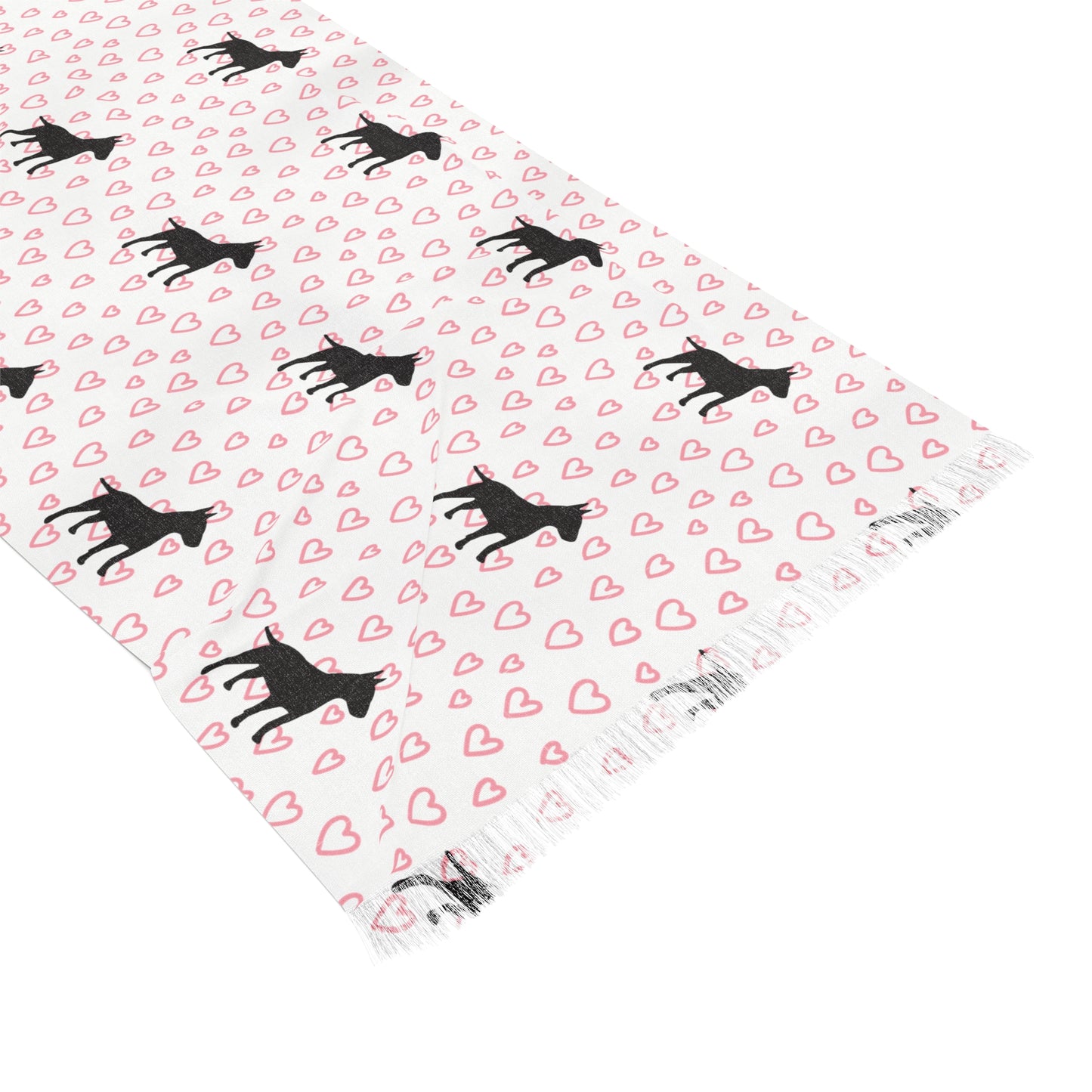 Light Bull Terrier Hearts Scarf