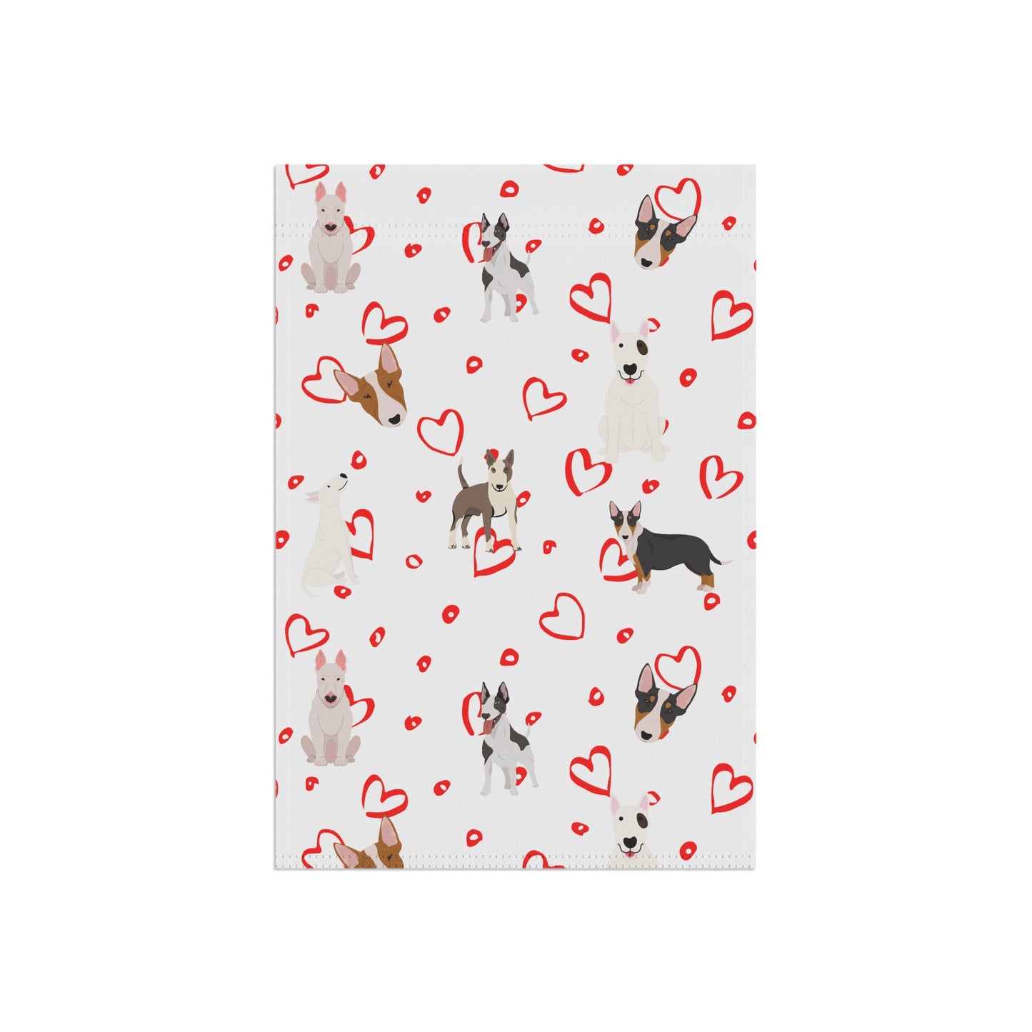 Bull Terrier Hearts Garden & House Banner