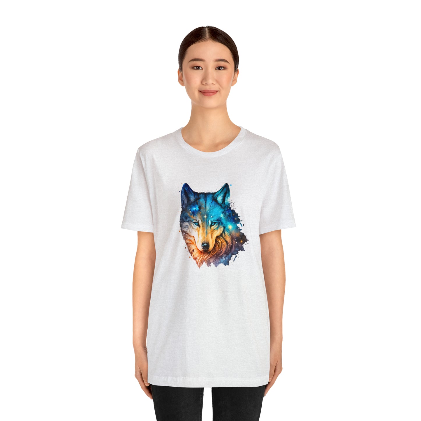 Unisex Jersey Short Sleeve Watercolor Wolf Tee