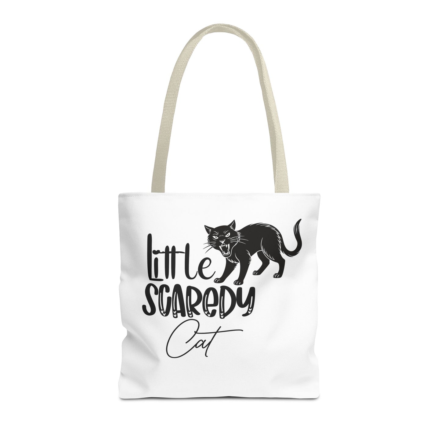 Scaredy Cat Tote Bag - Purrfect for Cat Lovers, Cute Gift for Halloween, Daily Use, Eco-Friendly, Pet Accessory, Funny Cat Humor