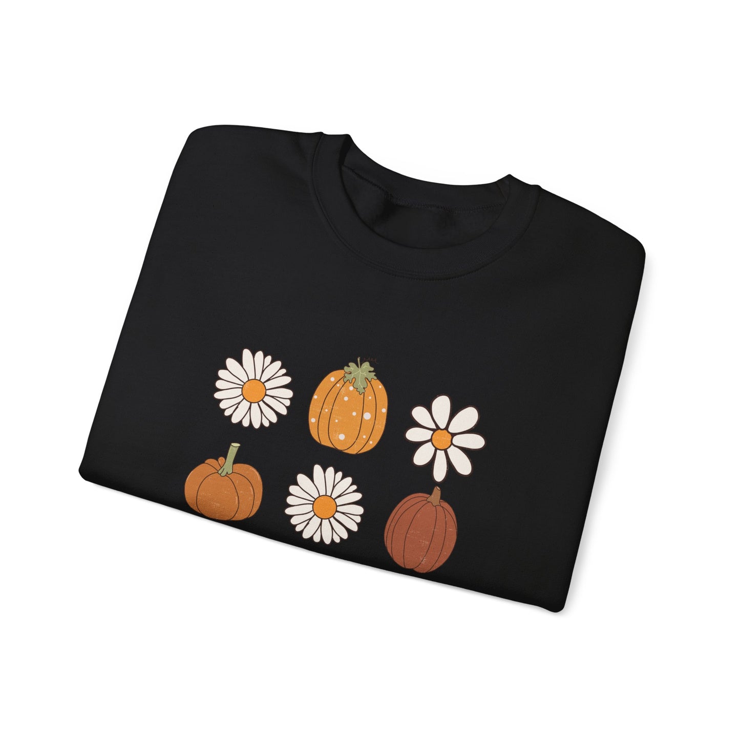 Pumpkins And Daisies Unisex Heavy Blend™ Crewneck Sweatshirt