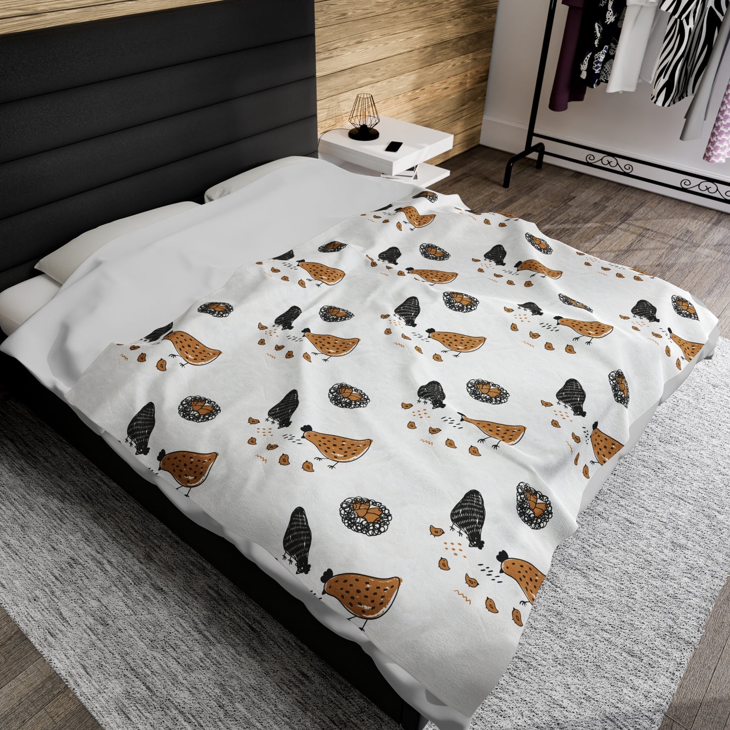 Chicken Velveteen Plush Blanket