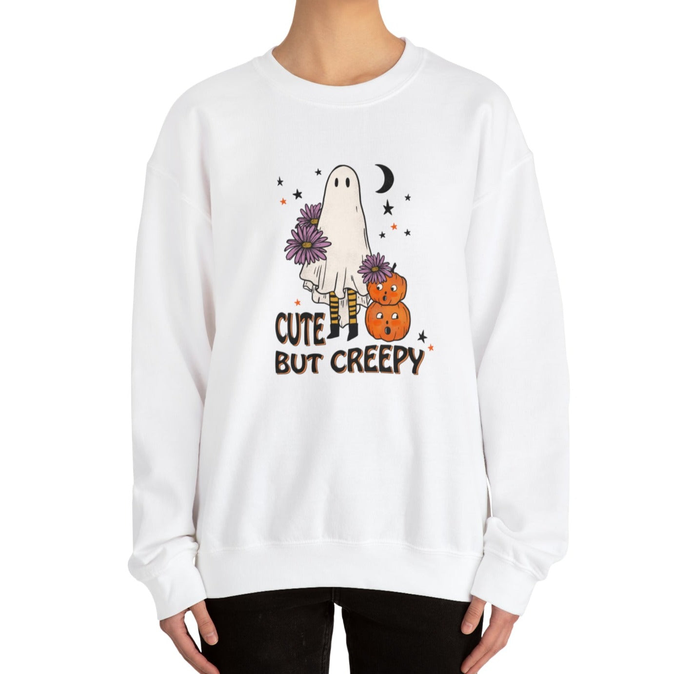 Unisex Heavy Blend™ Crewneck Halloween Ghost Sweatshirt