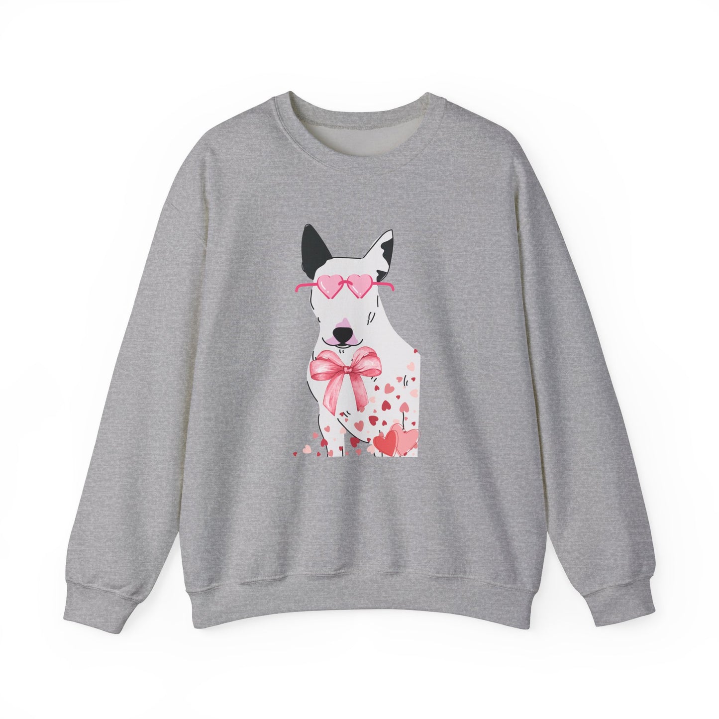 Bull Terrier Heart Sunglasses Sweatshirt